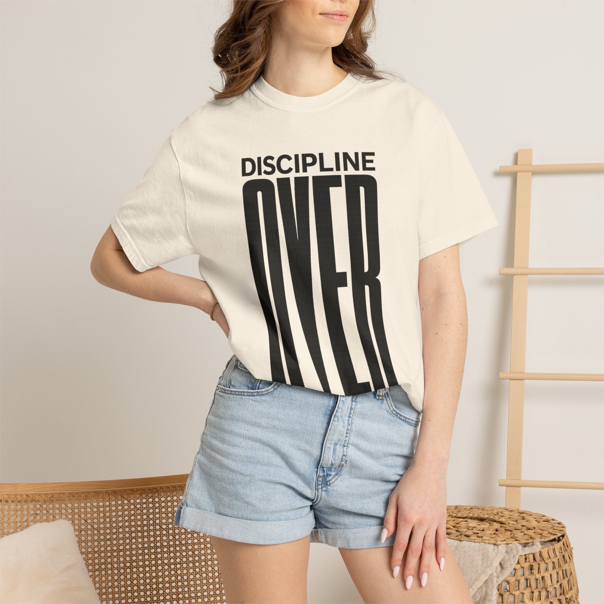 Discipline Over Motivation T-Shirt — Motivational Fitness Tee