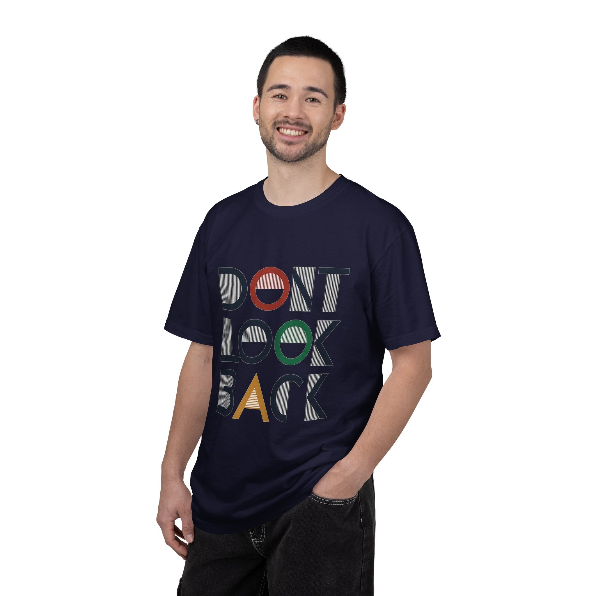 Don't Look Back T-Shirt — Retro Motivational Graphic Tee