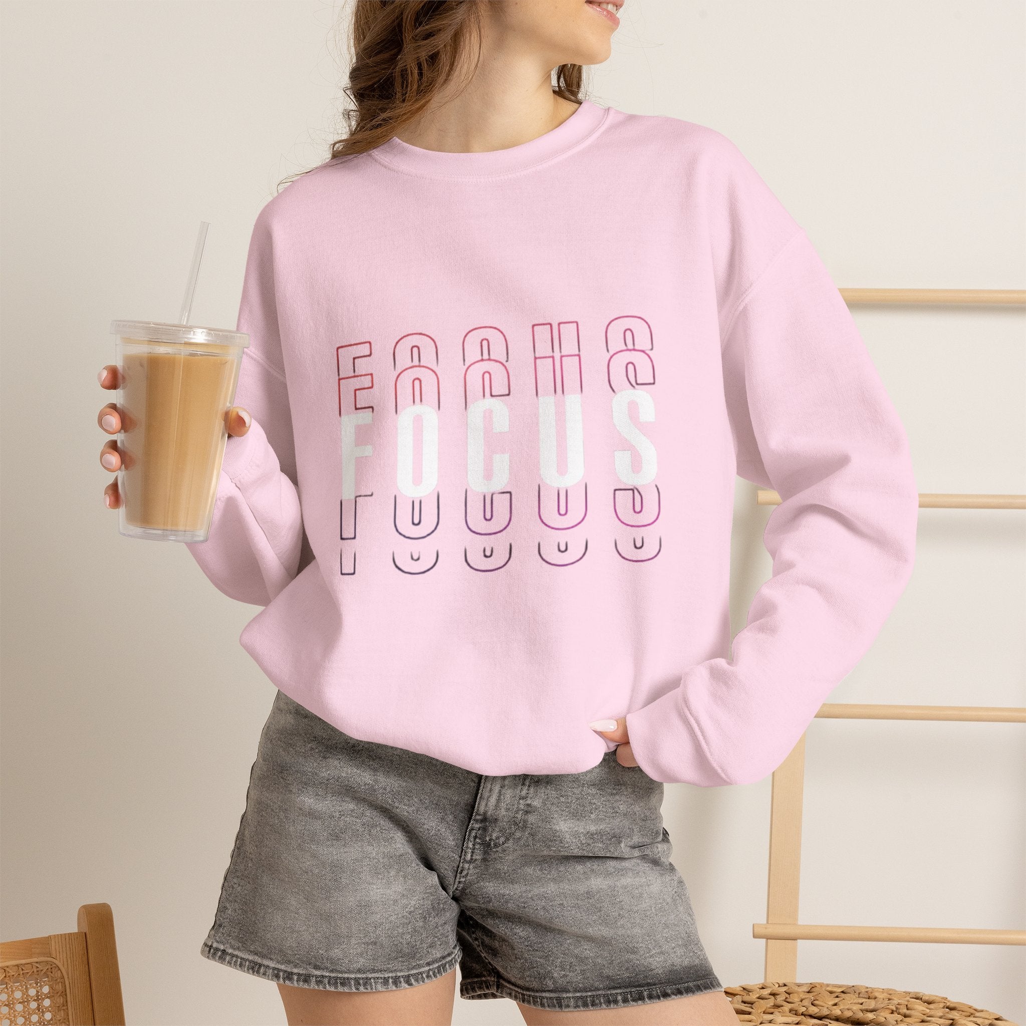 Focus Crewneck Sweatshirt — Motivational Casual Pullover