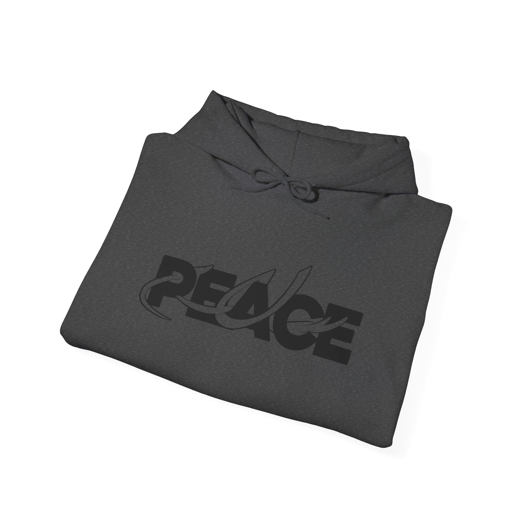 Peace Logo Hoodie — Minimal Black & White Peace Graphic Pullover