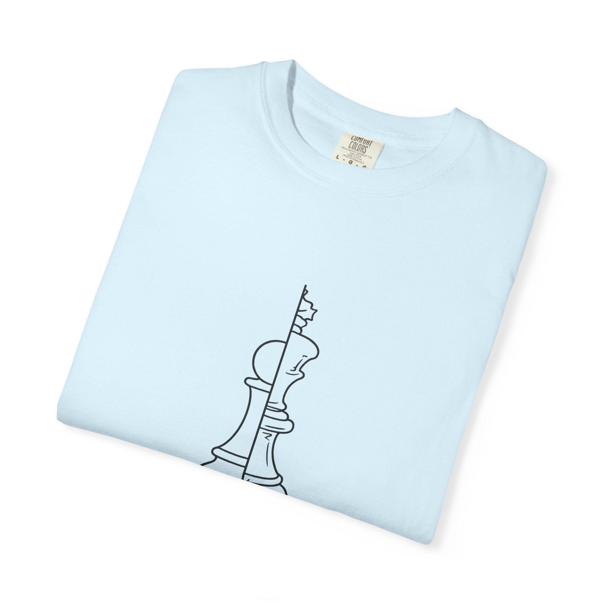 Chess Pawn to King T-Shirt — "Impassible" Minimalist Line Art Tee