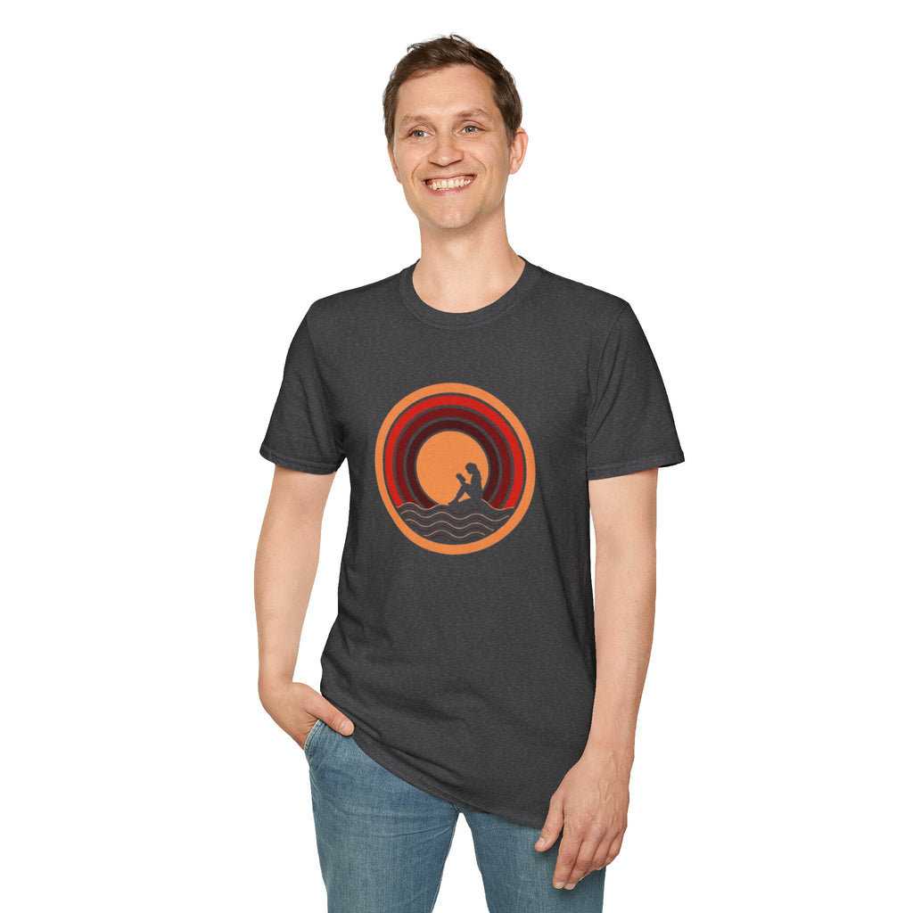 Sunset Surf T-Shirt — Retro Waves "Saltwater & Soul" Graphic Tee