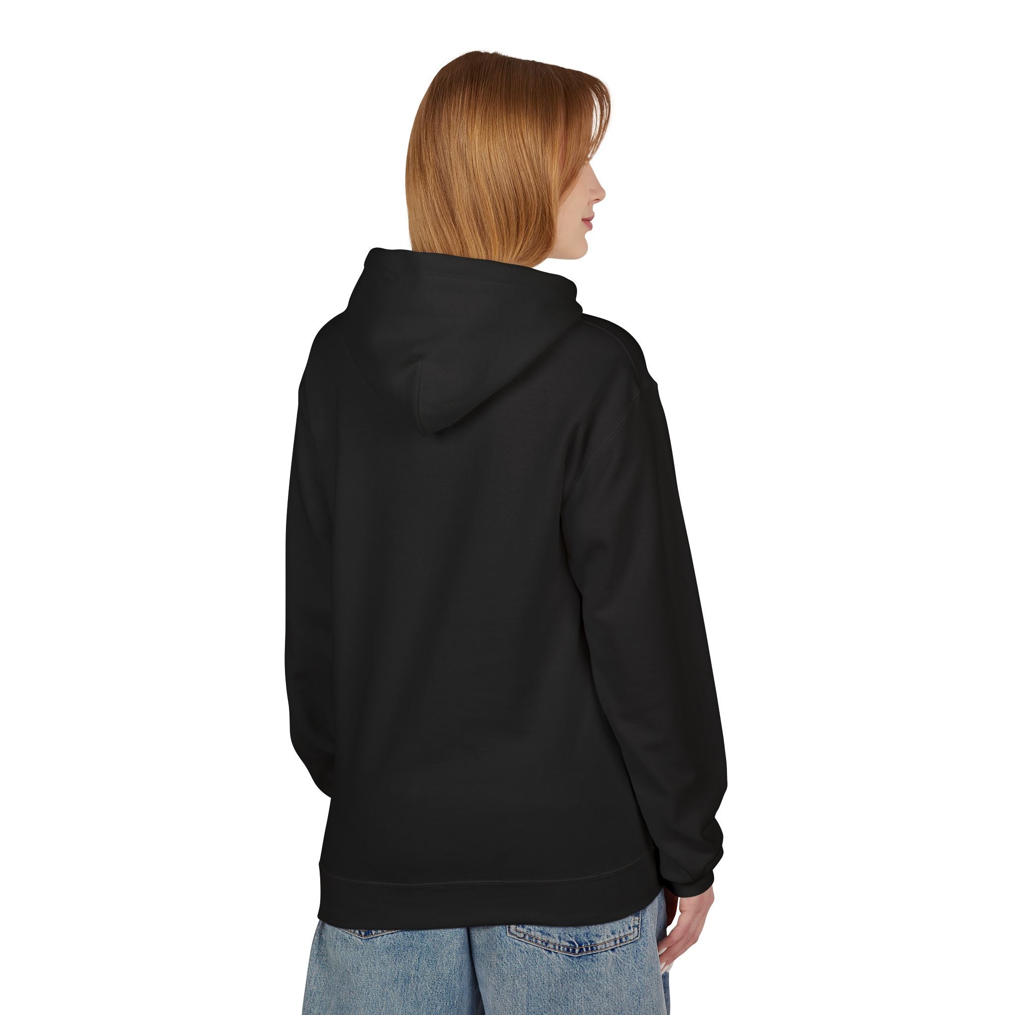 Never Typography Hoodie — Brown Casual Graphic Pullover