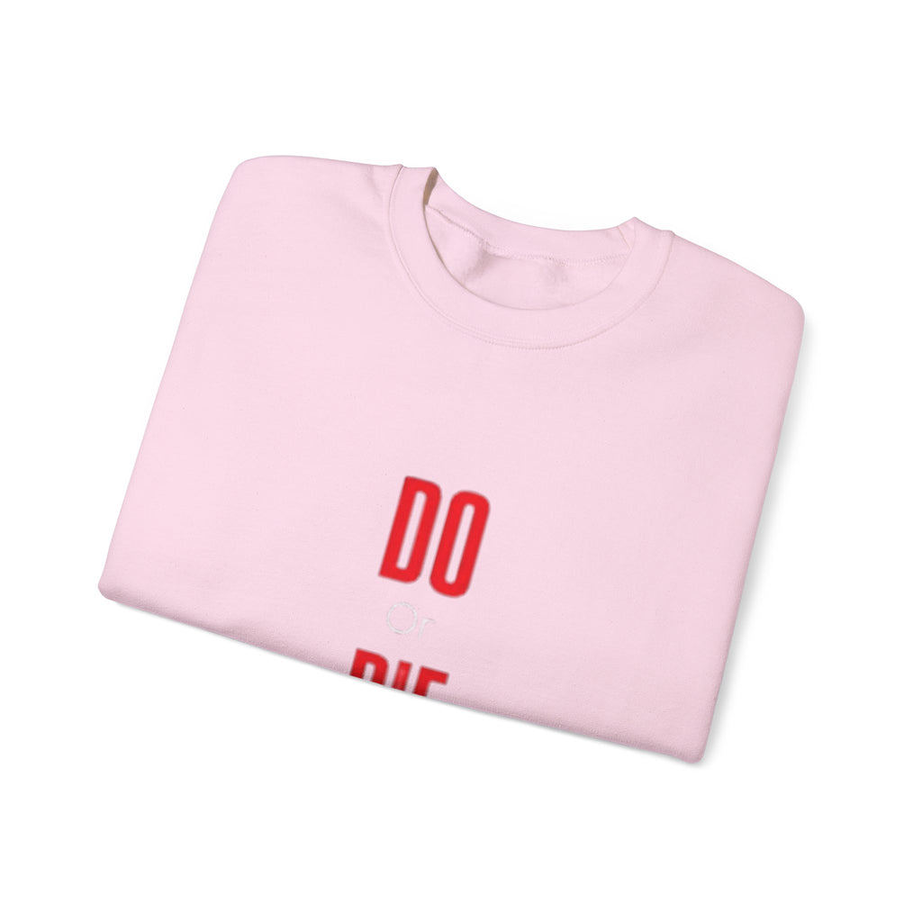 Crewneck Sweatshirt – Minimal 'DO / DIE' Red Vertical Typography
