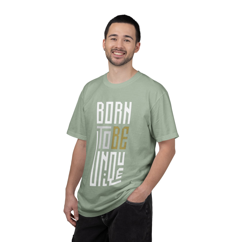 T-Shirt — "Born To Be Untile" Bold Vertical Typography Tee