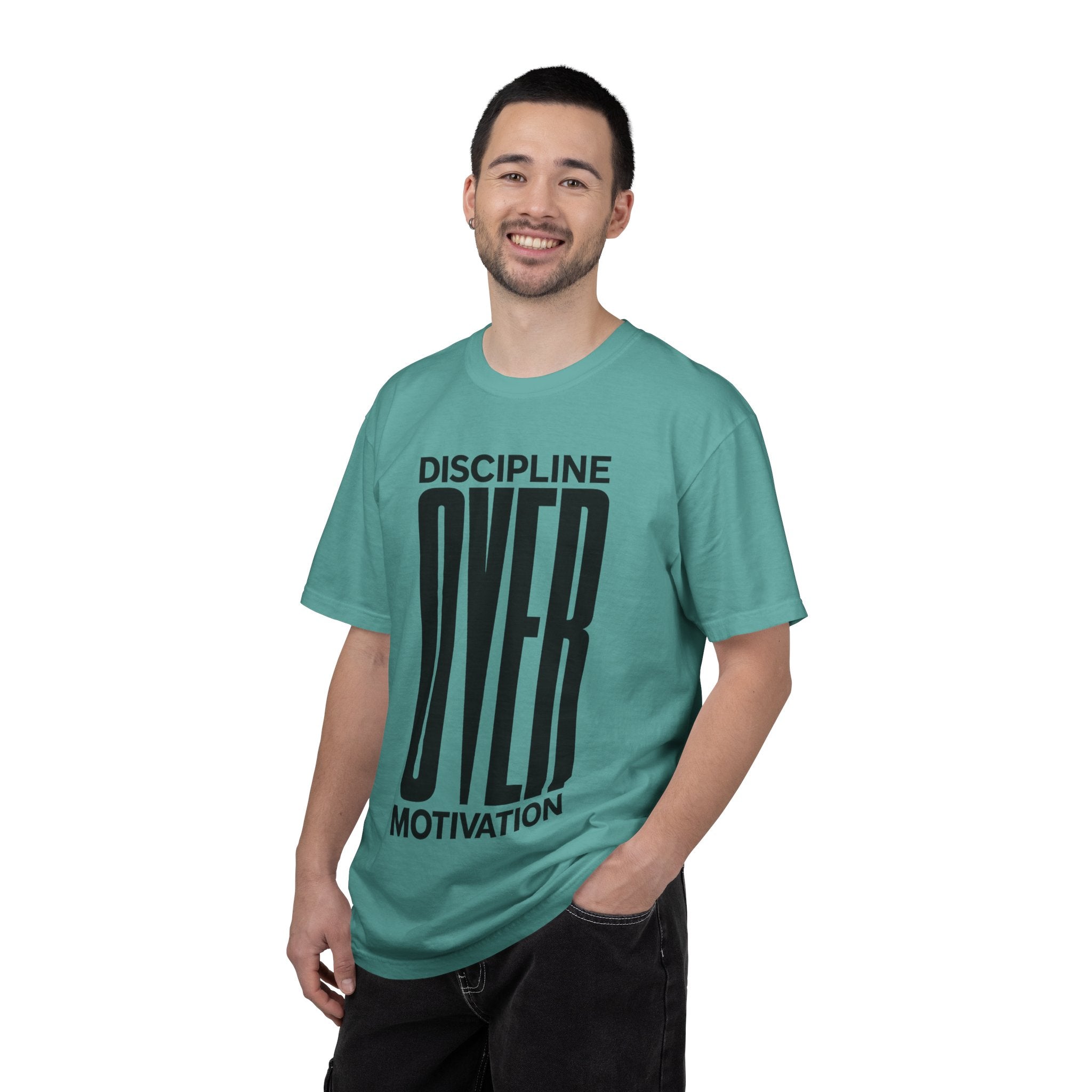 Discipline Over Motivation T-Shirt — Motivational Fitness Tee
