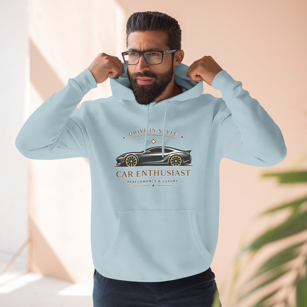 Car Enthusiast Hoodie — Vintage Sports Car Graphic, 'Drive in Style' Casual Pullover