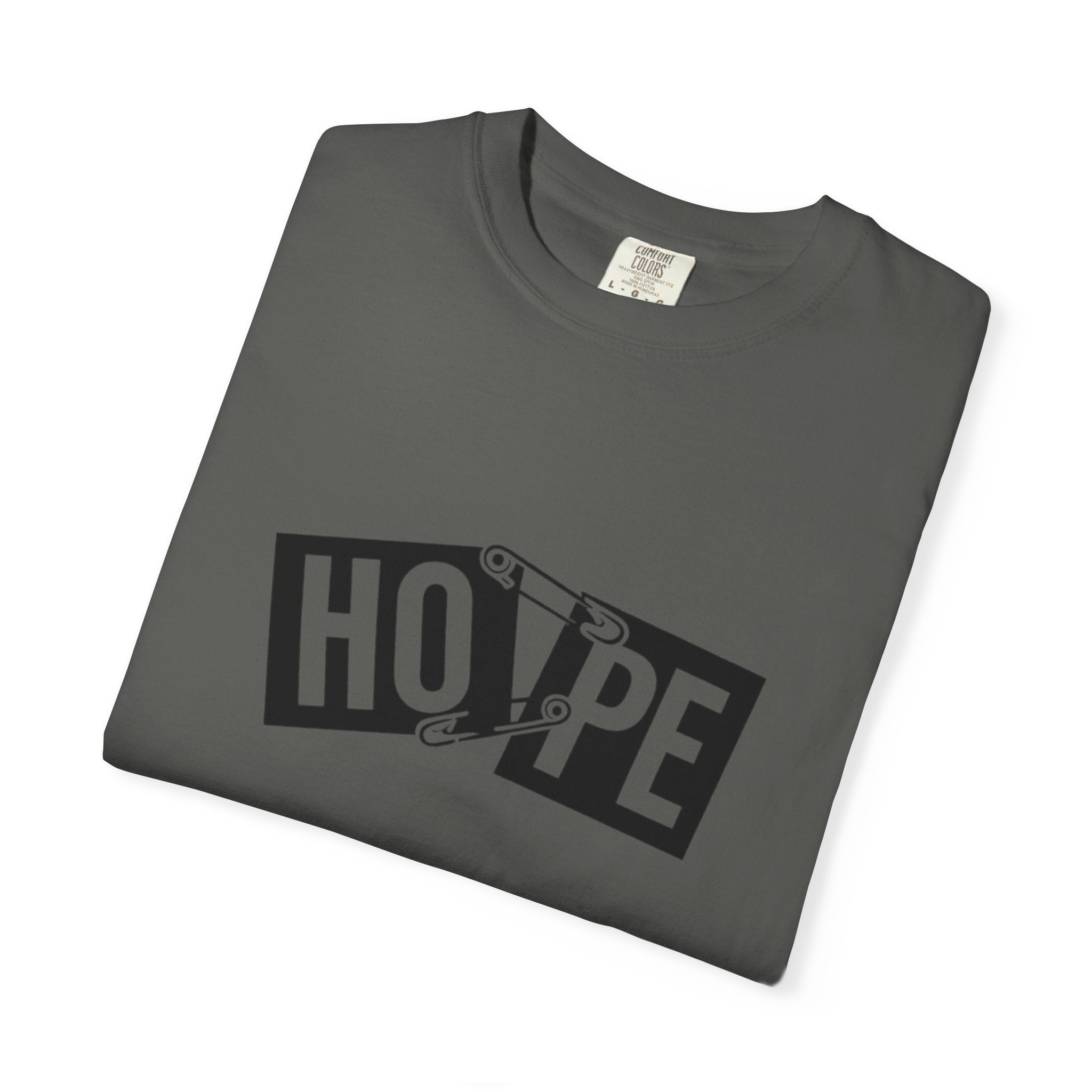 Hope Safety Pin T-Shirt — Graphic 'HOPE' Design