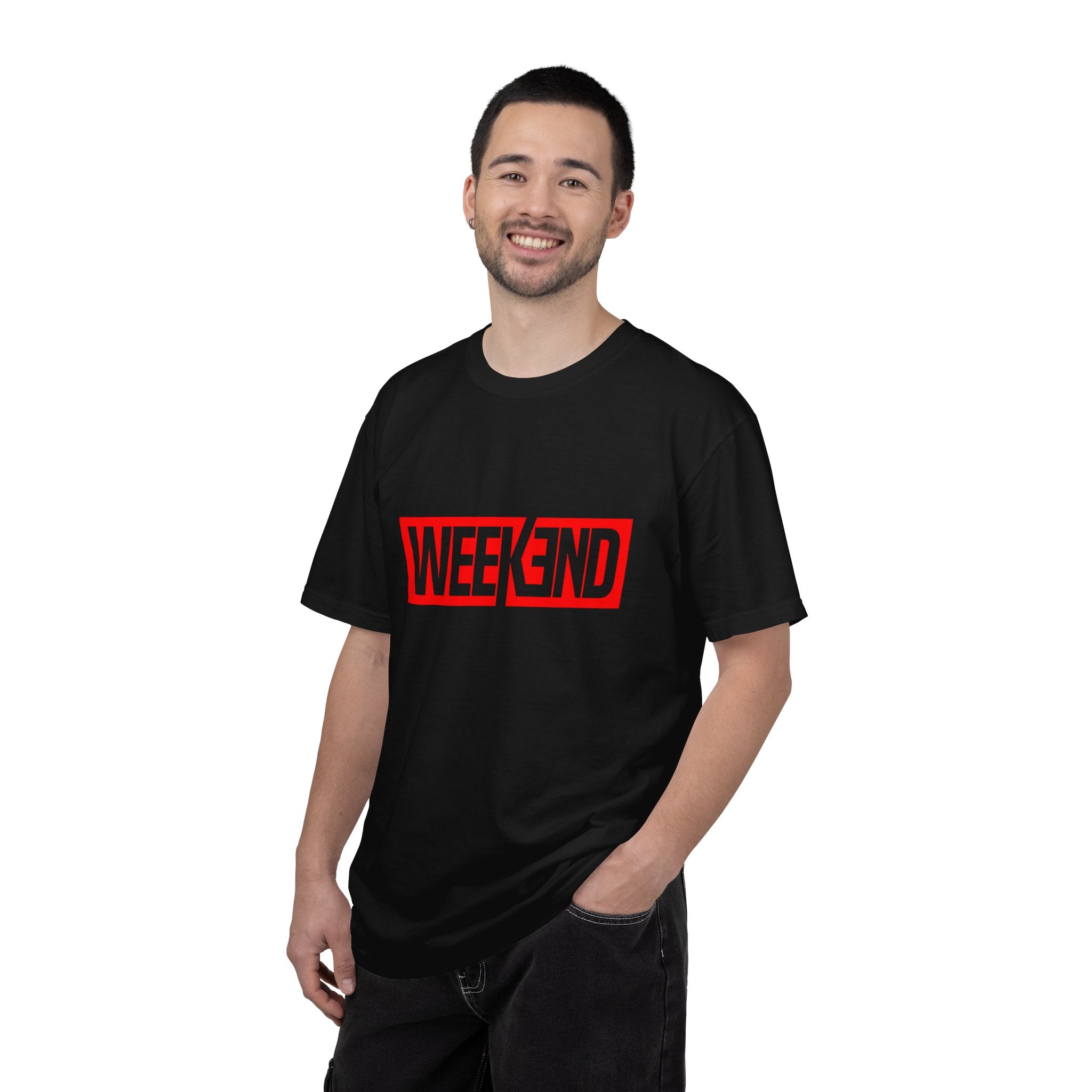 Weekend Box Logo T-Shirt — Retro Red Graphic Tee