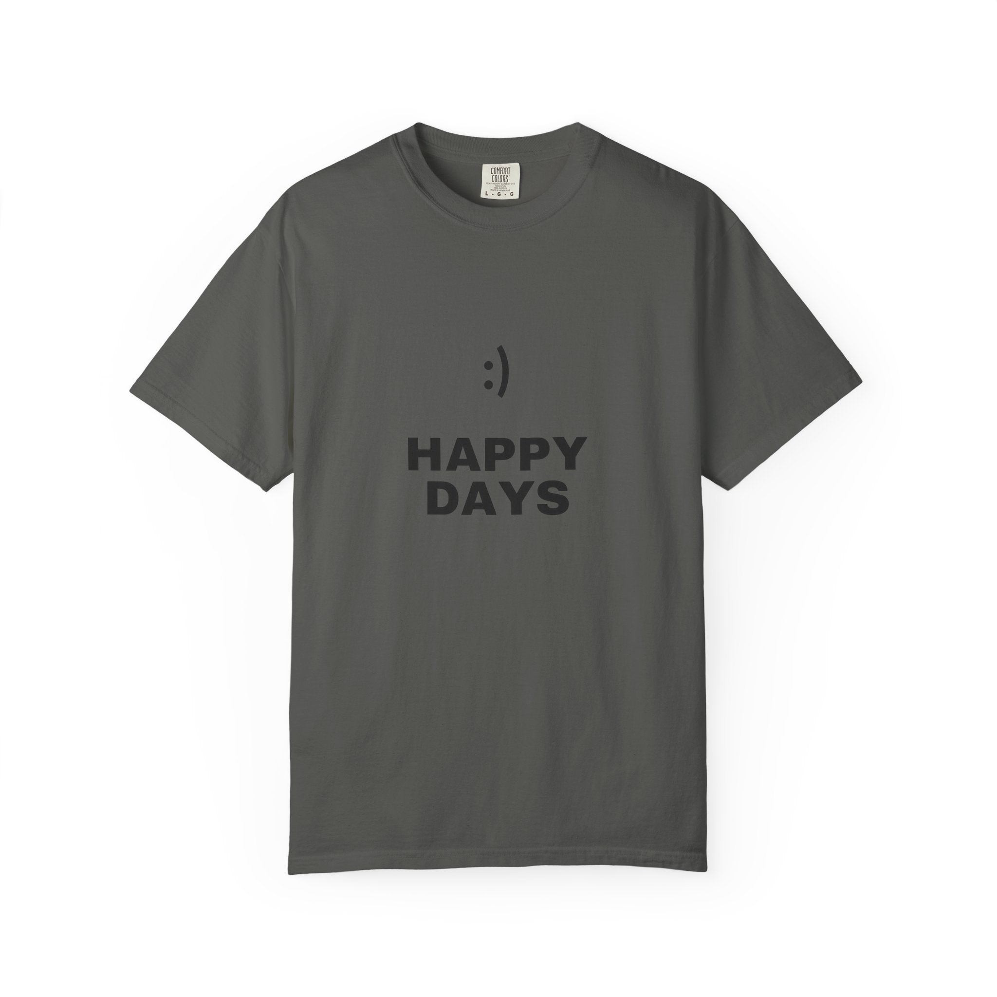 Happy Days T-Shirt — Minimal Smiley Graphic Tee