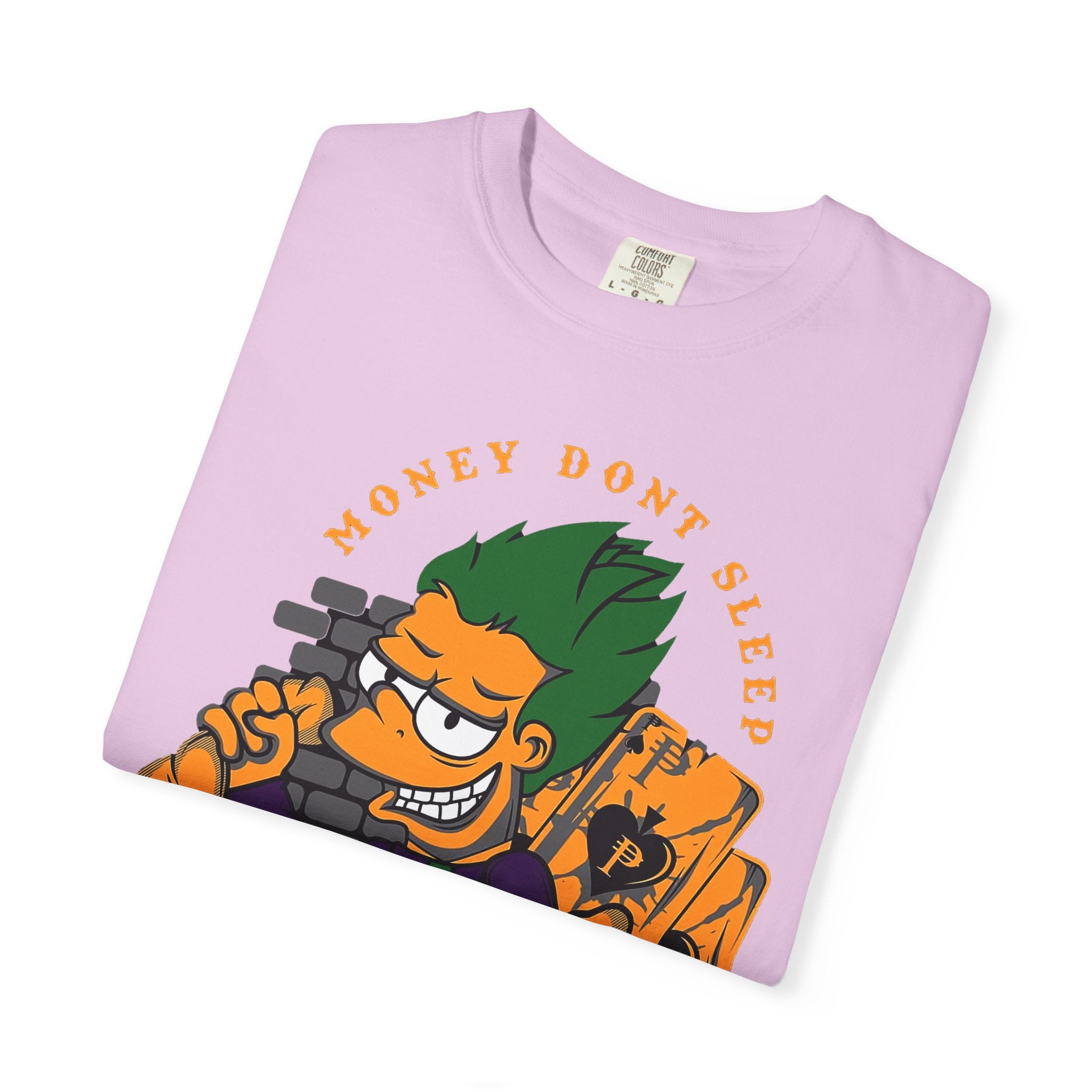 T-Shirt — 'Money Don’t Sleep' Cartoon Hustle Tee
