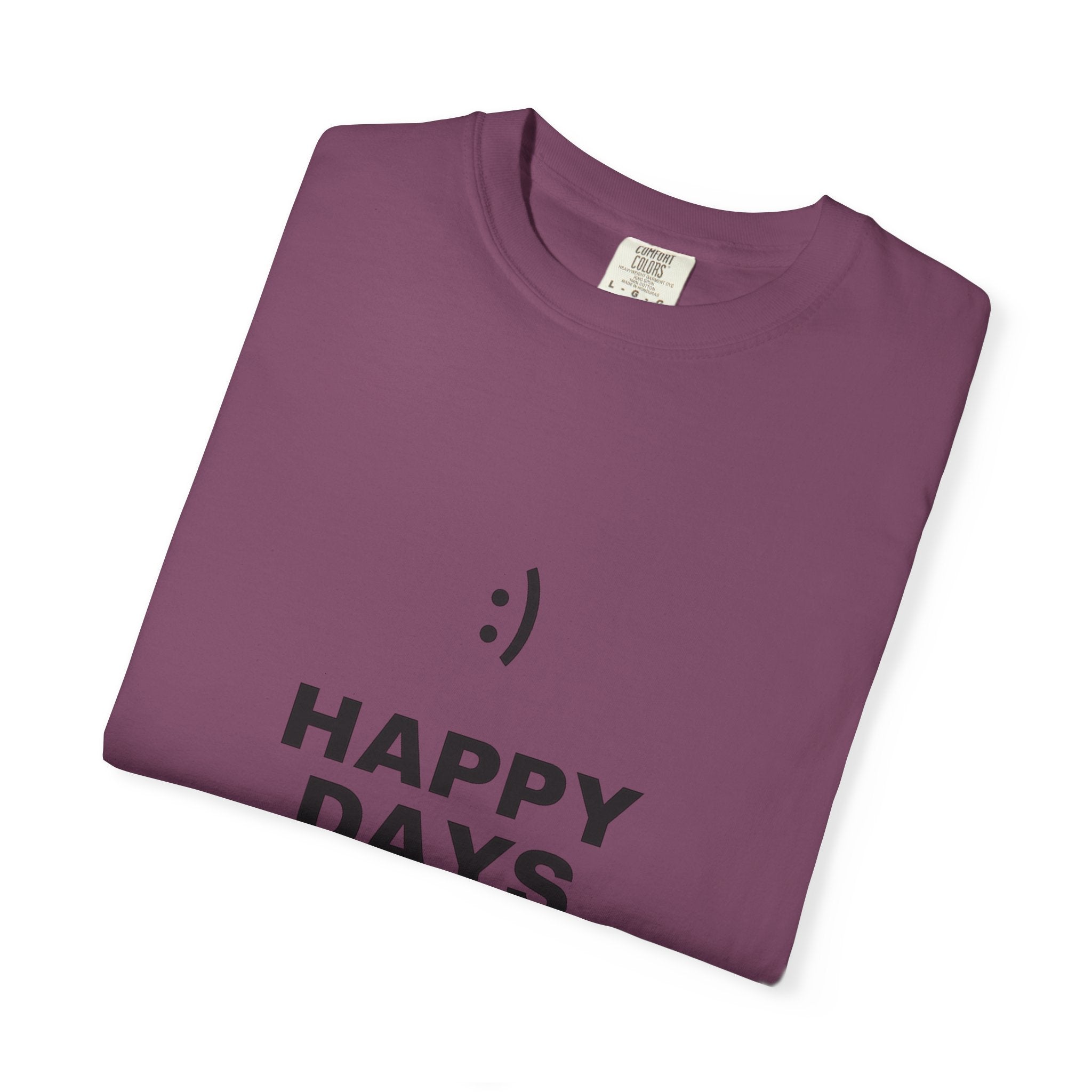 Happy Days T-Shirt — Minimal Smiley Graphic Tee
