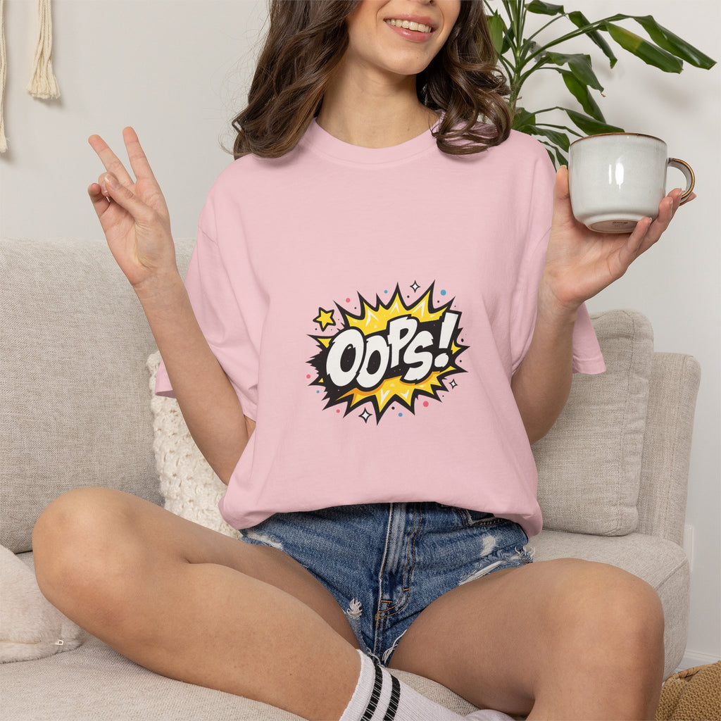 Oops! Comic Graphic T-Shirt — Retro Pop Art Tee