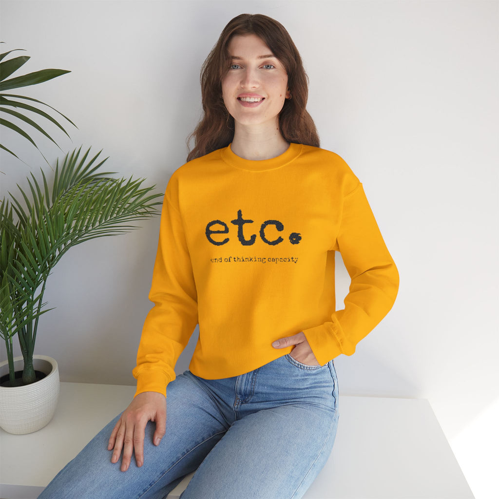 Crewneck Sweatshirt – Minimal 'etc.' Script Logo Casual Pullover