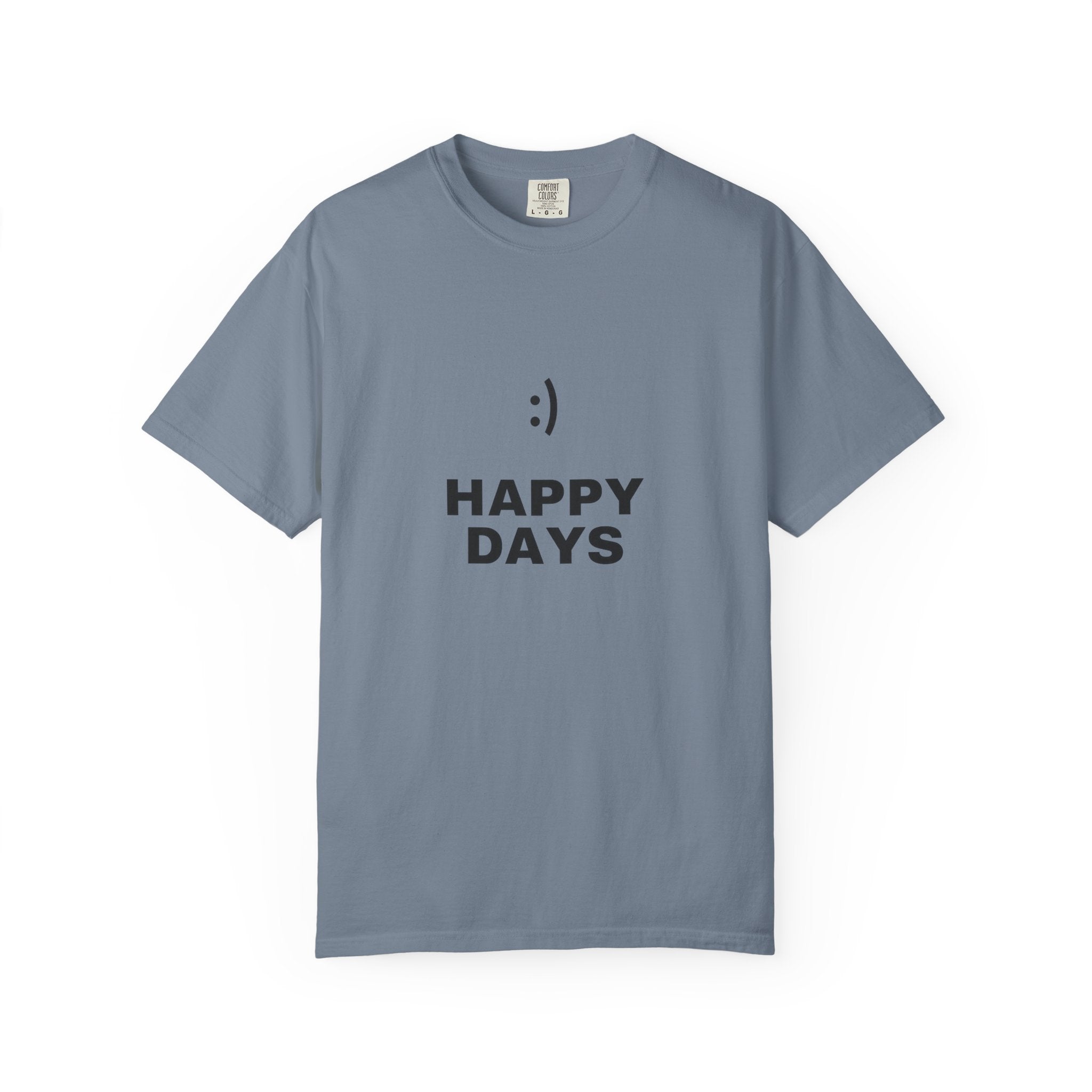 Happy Days T-Shirt — Minimal Smiley Graphic Tee