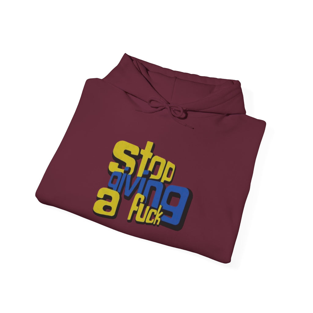 Hoodie — "Stop Giving a F*ck" Bold Retro Graphic Hoodie