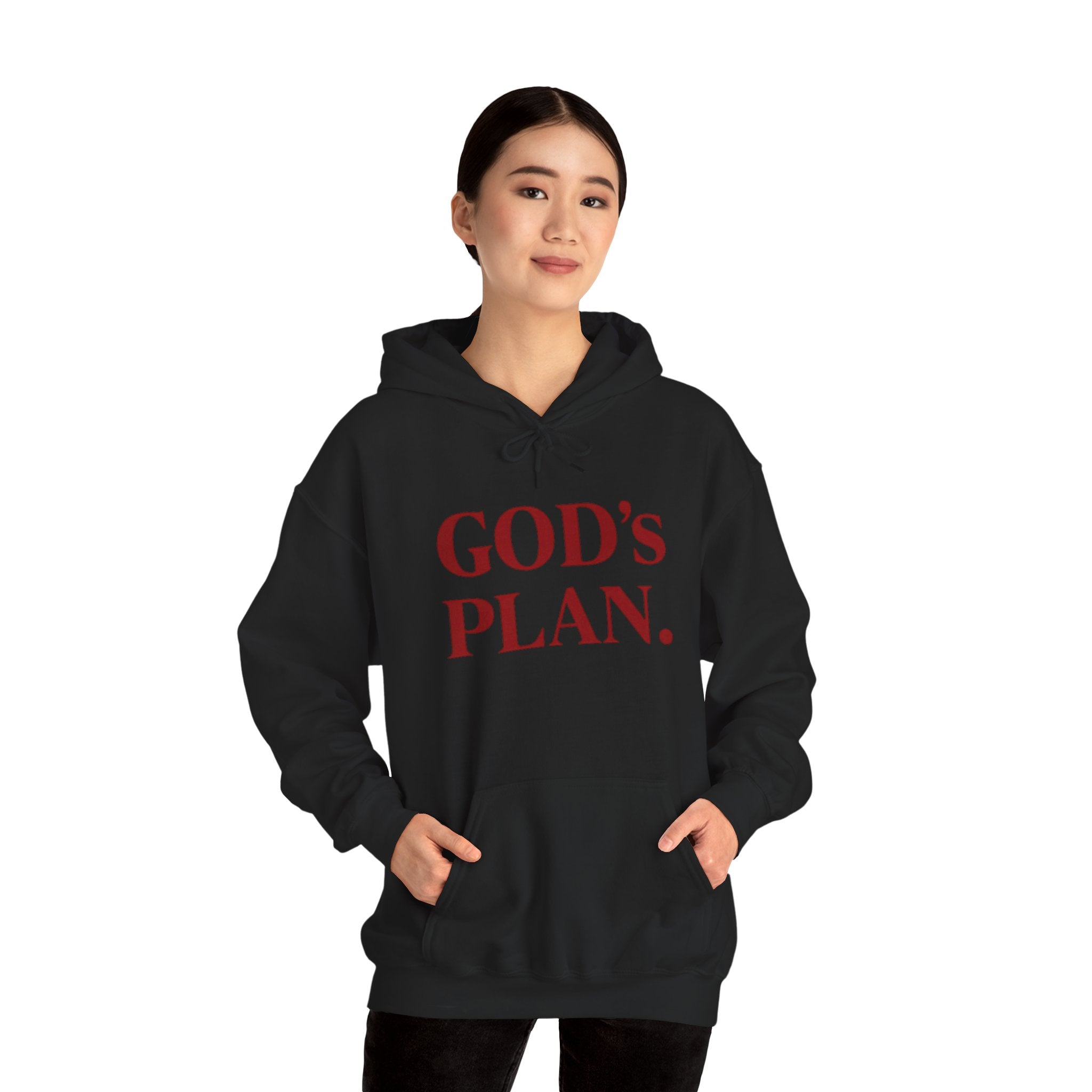 God's Plan Hoodie — Faith-Inspired White Pullover
