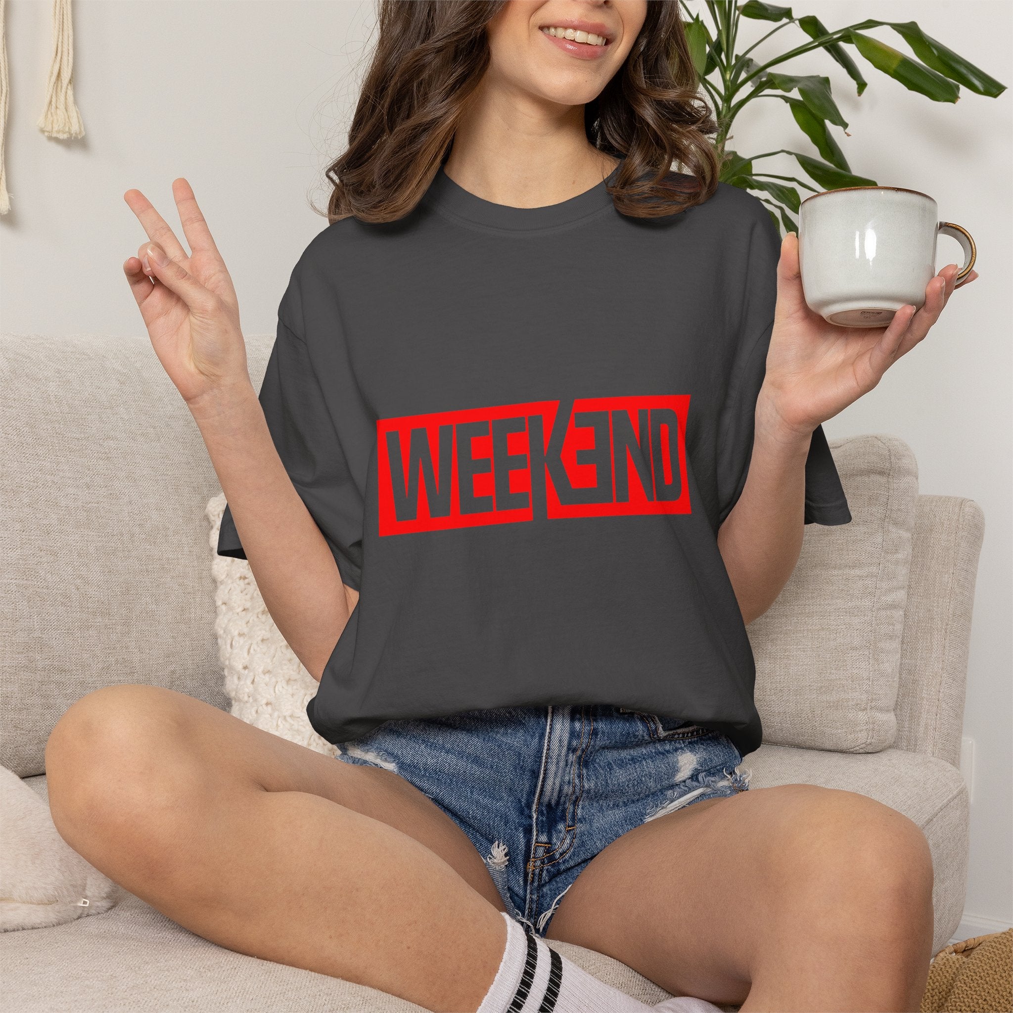 Weekend Box Logo T-Shirt — Retro Red Graphic Tee