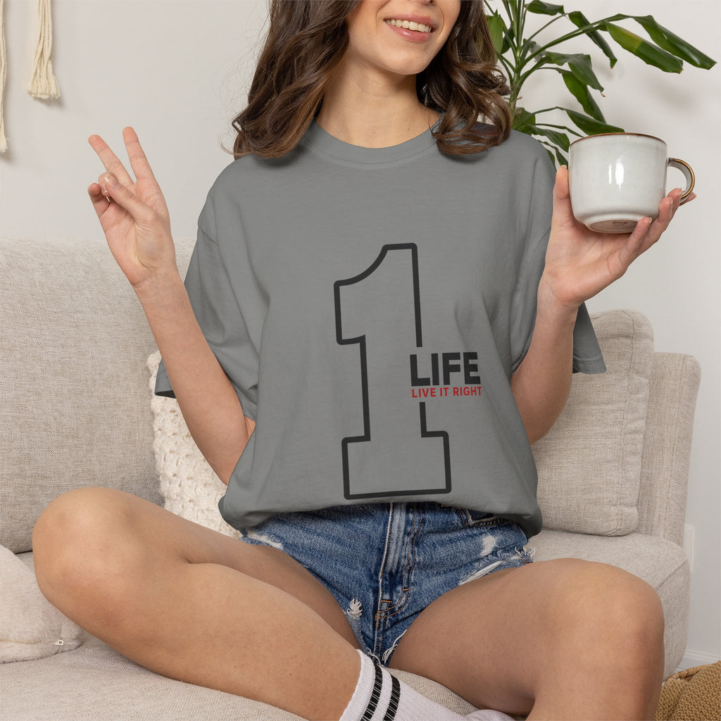 1 Life "Live It Right" T-Shirt — Minimalist Motivational Tee