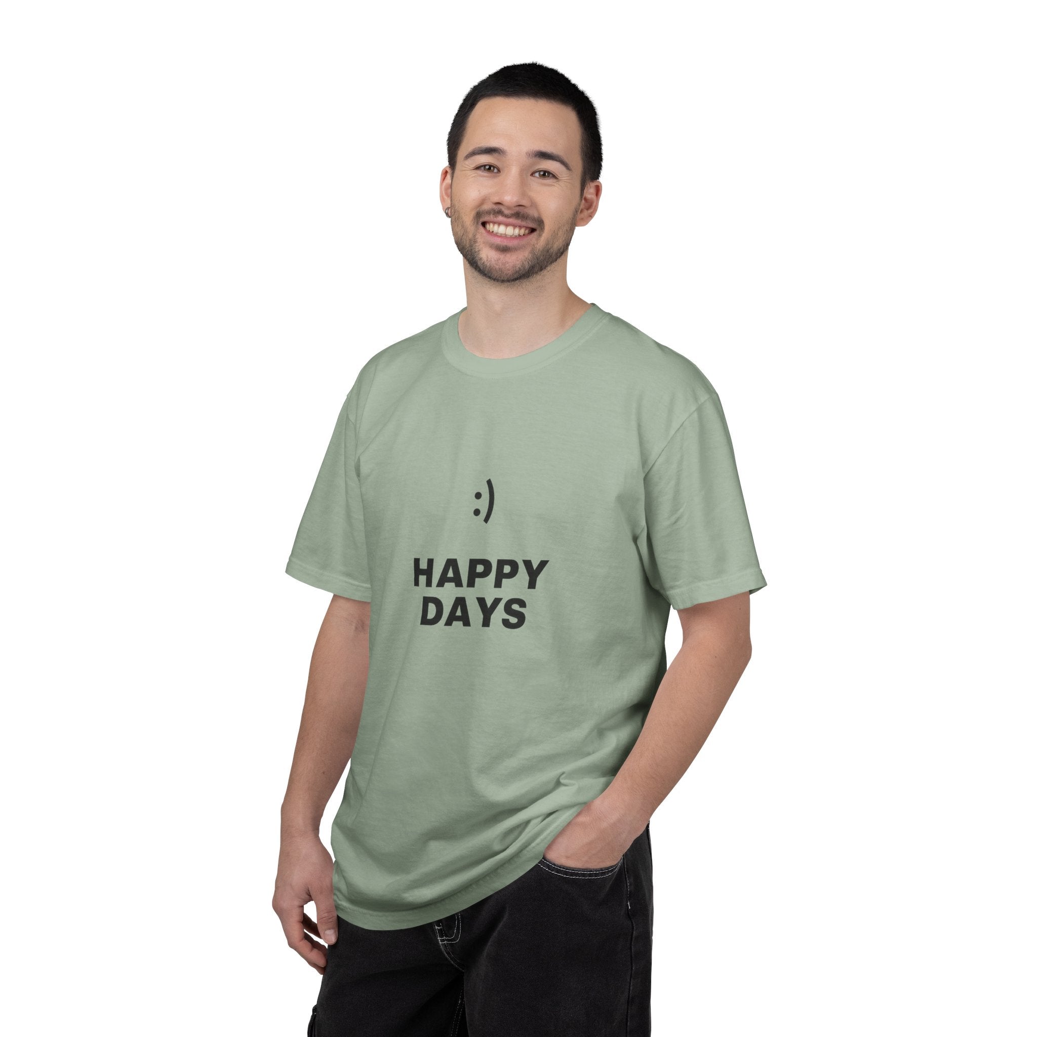 Happy Days T-Shirt — Minimal Smiley Graphic Tee