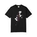 Floral Minimalist T-Shirt — Black Bar Magnolia Graphic