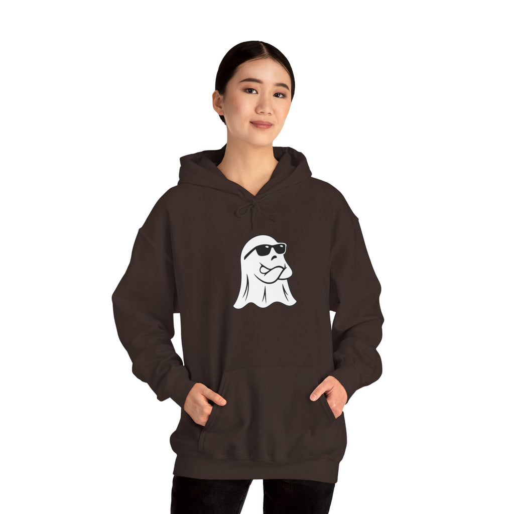 Cool Sunglasses Ghost Hoodie — Cute Minimalist Halloween Pullover