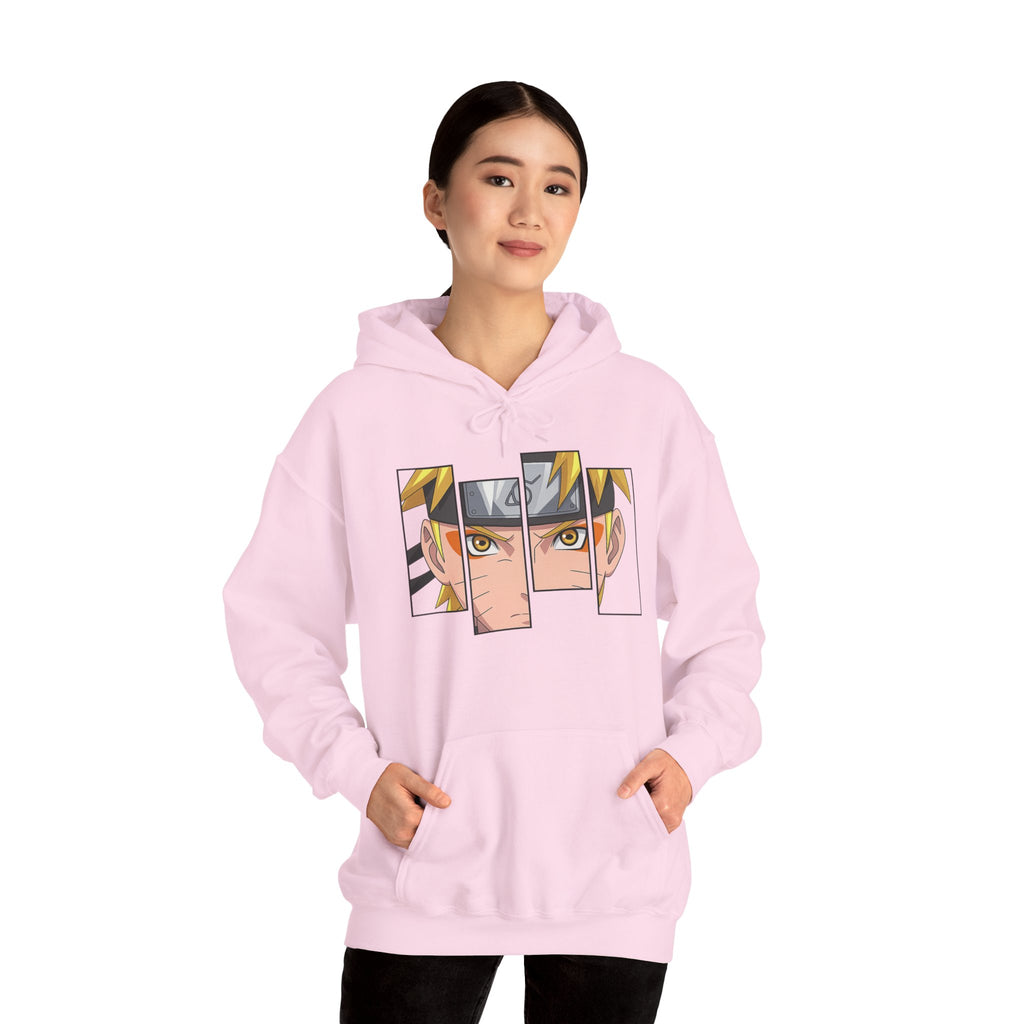 Anime Eyes Split-Panel Hoodie