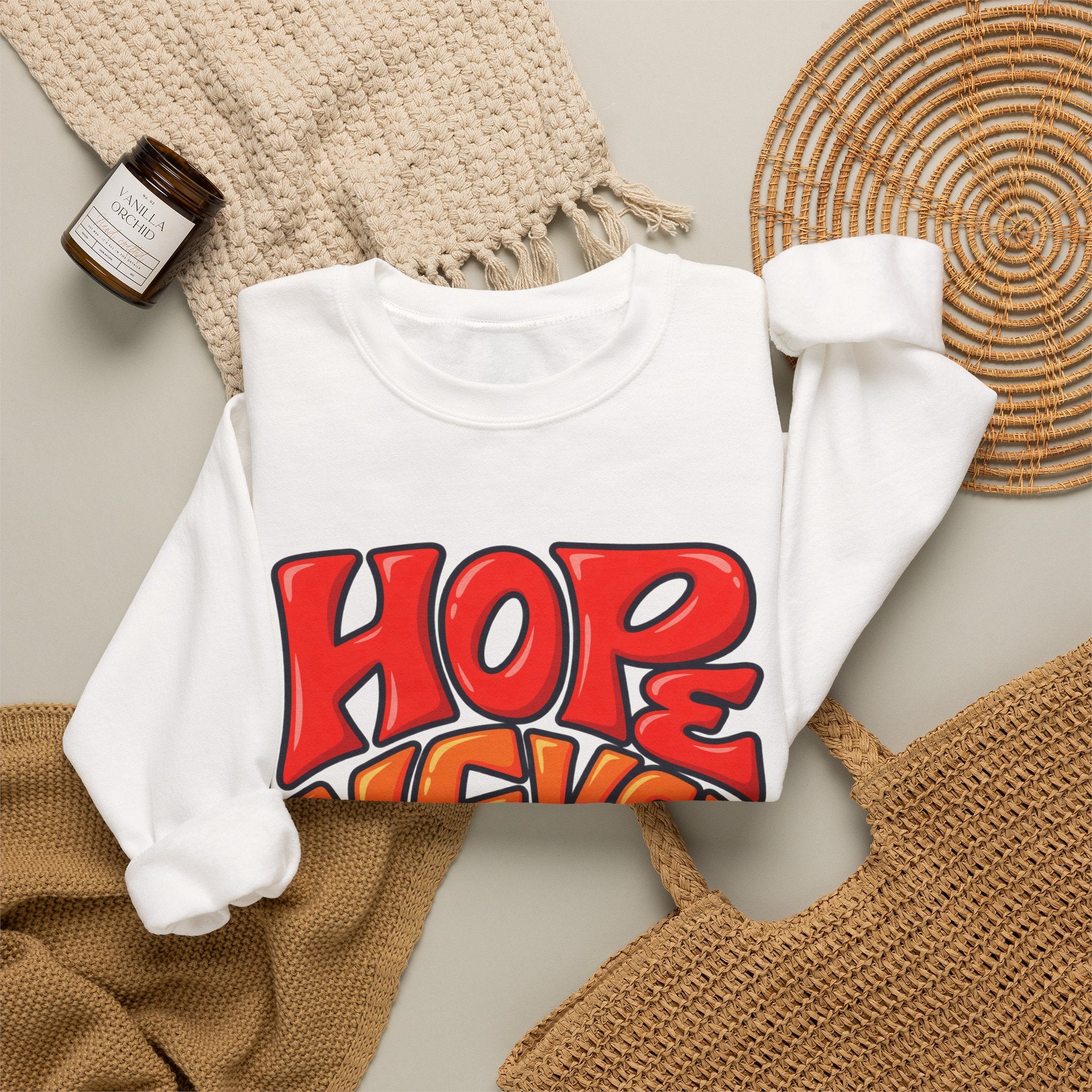 Hope Never Quits Crewneck Sweatshirt