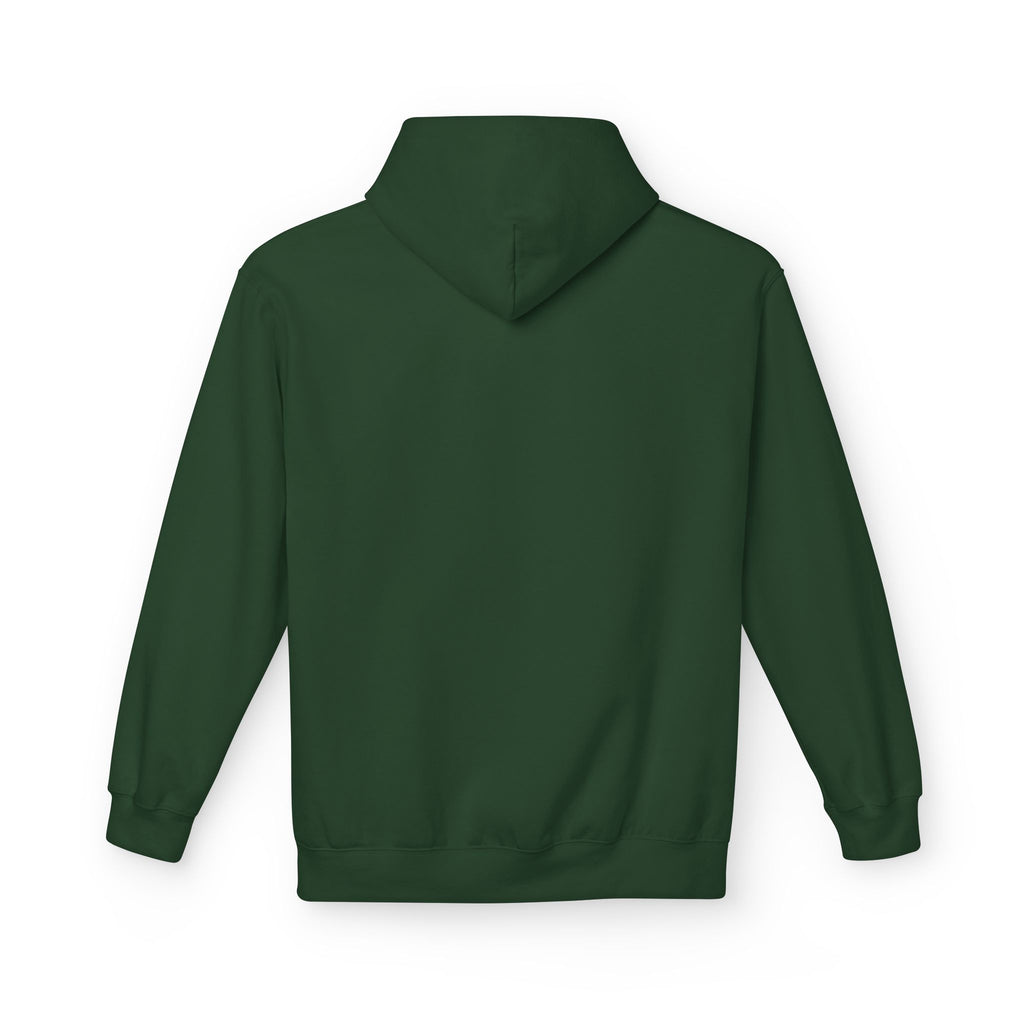 Never Typography Hoodie — Brown Casual Graphic Pullover