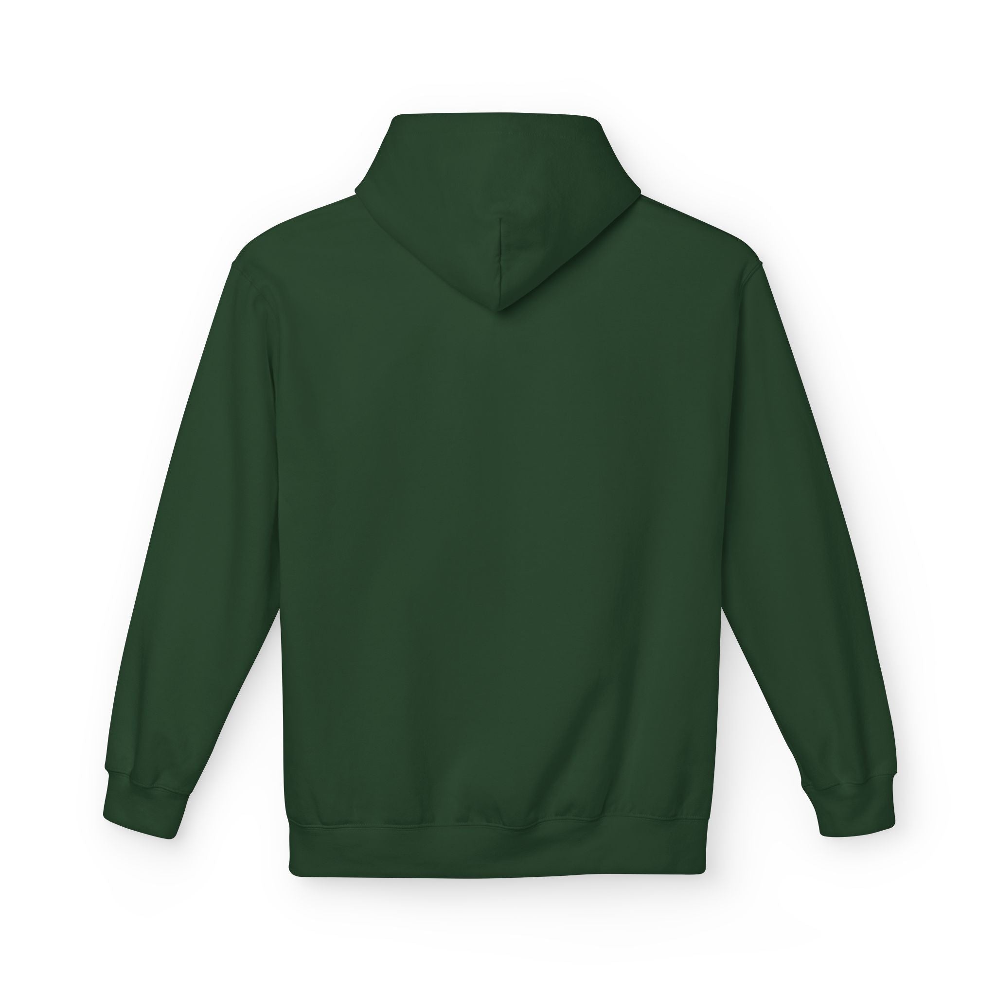 Never Typography Hoodie — Brown Casual Graphic Pullover