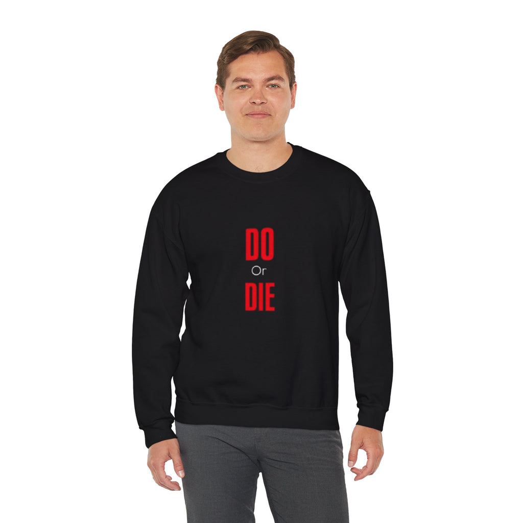 Crewneck Sweatshirt – Minimal 'DO / DIE' Red Vertical Typography