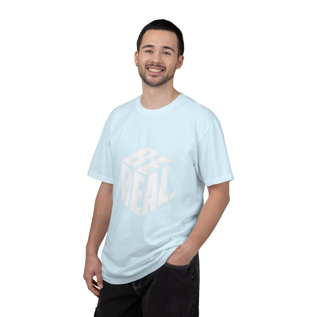 Be Real T-Shirt — Bold 3D Typography Graphic Tee