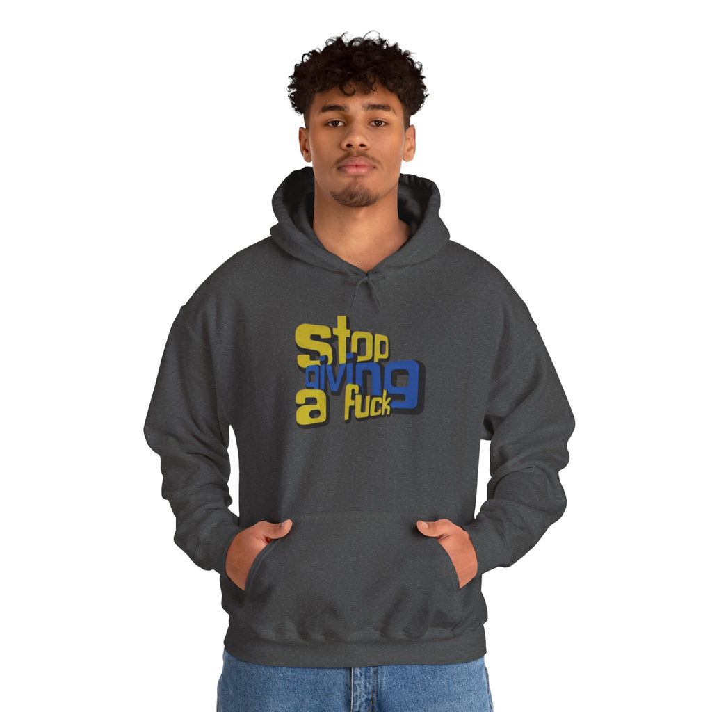 Hoodie — "Stop Giving a F*ck" Bold Retro Graphic Hoodie