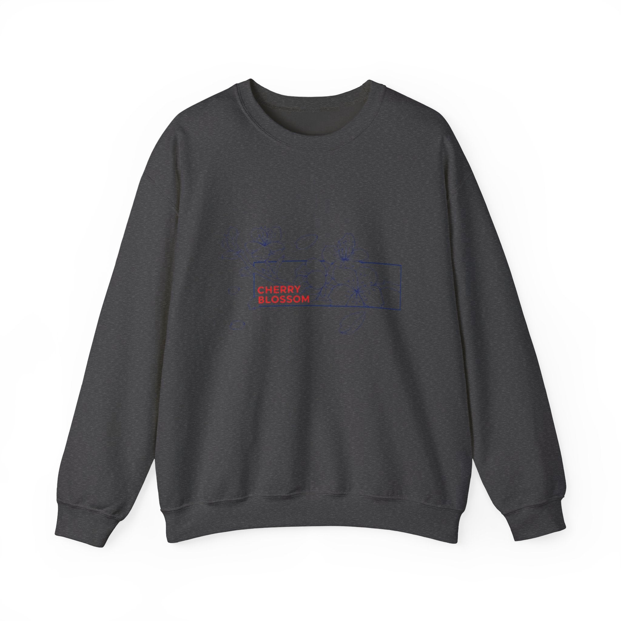 Cherry Blossom Crewneck Sweatshirt — Minimal Floral Graphic