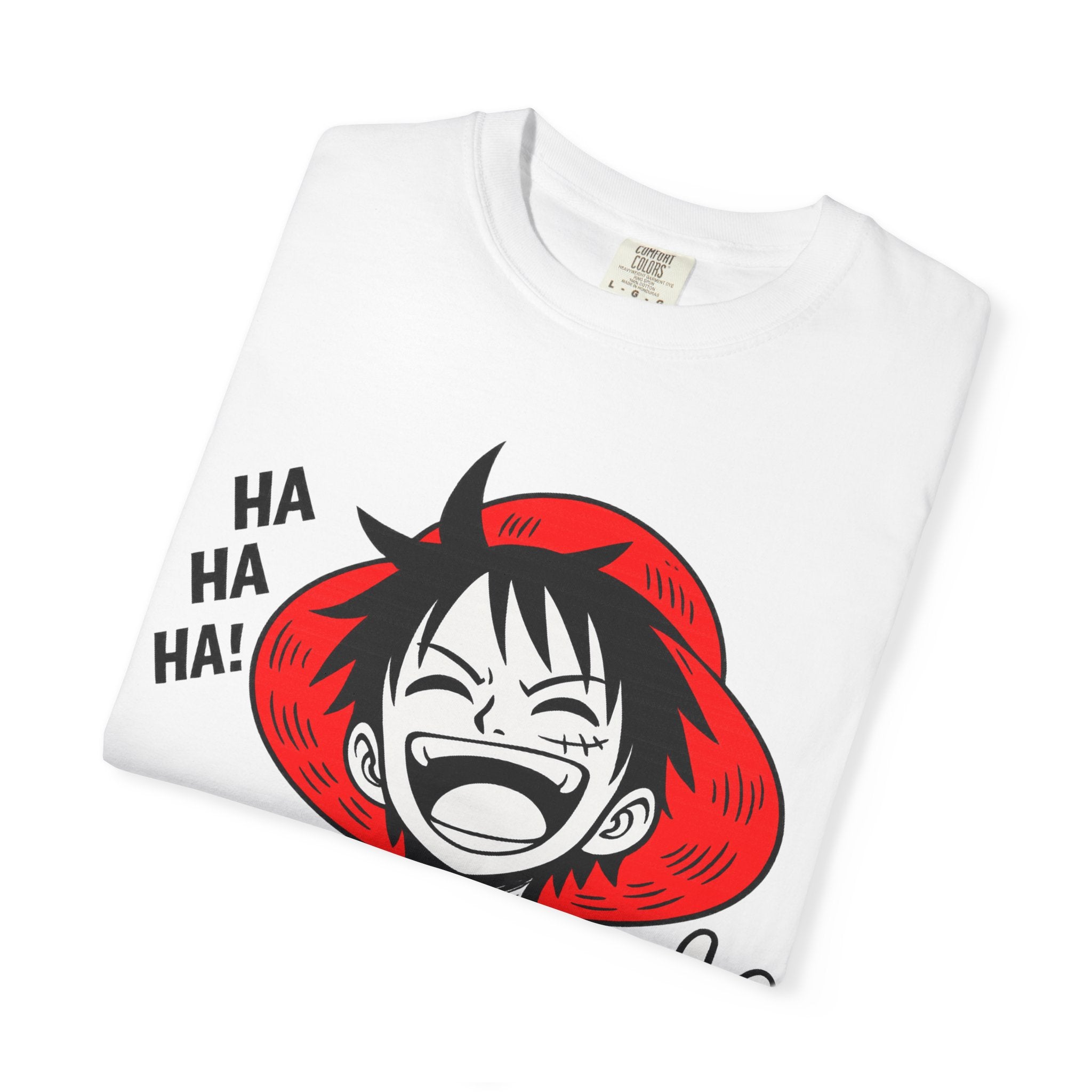 Anime Luffy Laughing Graphic T-shirt - Monkey D. Luffy Peace Sign Tee