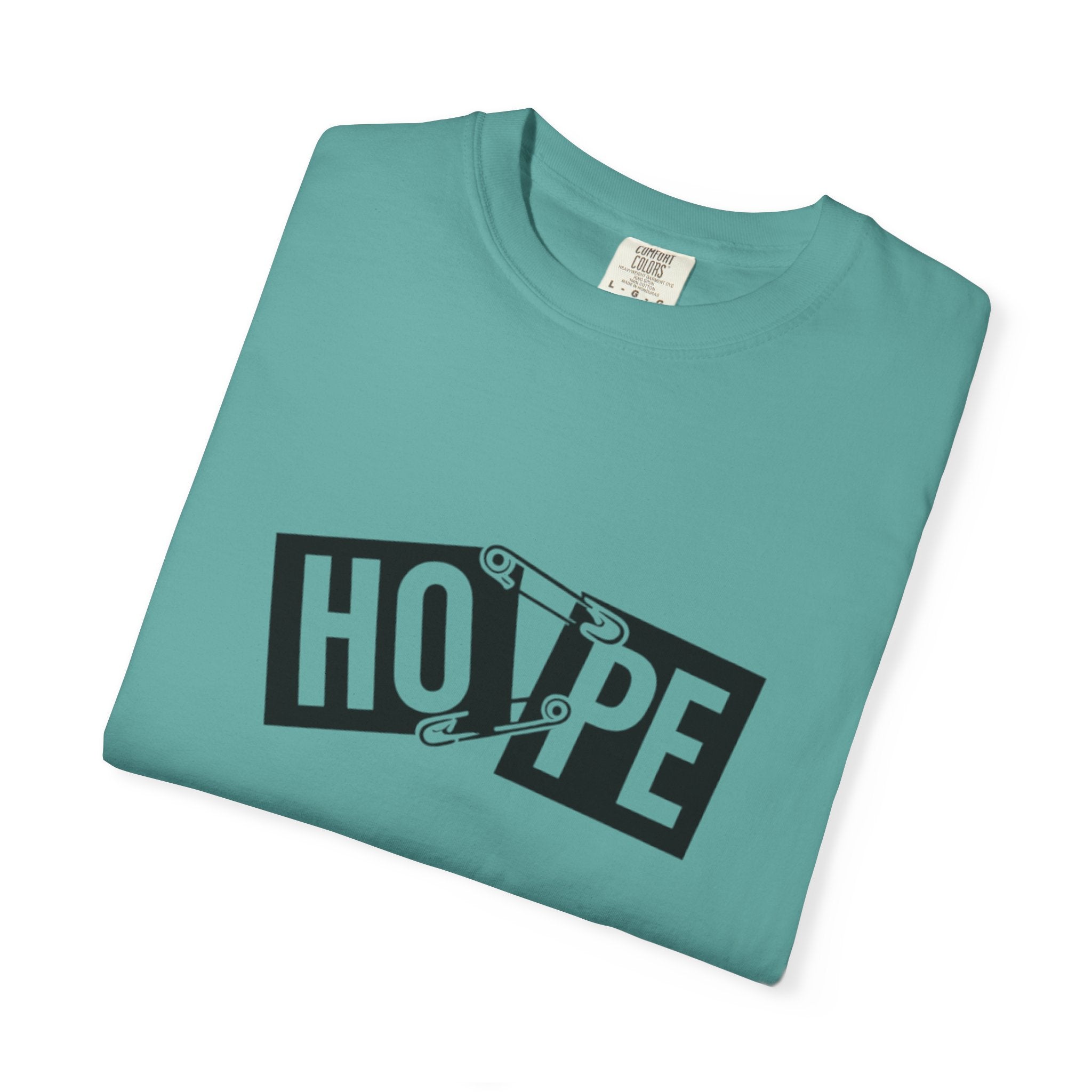 Hope Safety Pin T-Shirt — Graphic 'HOPE' Design