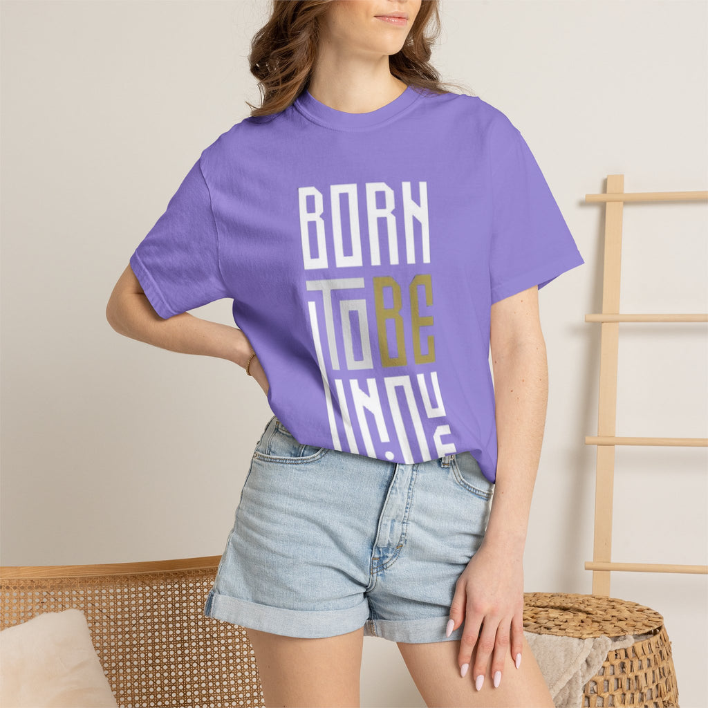 T-Shirt — "Born To Be Untile" Bold Vertical Typography Tee