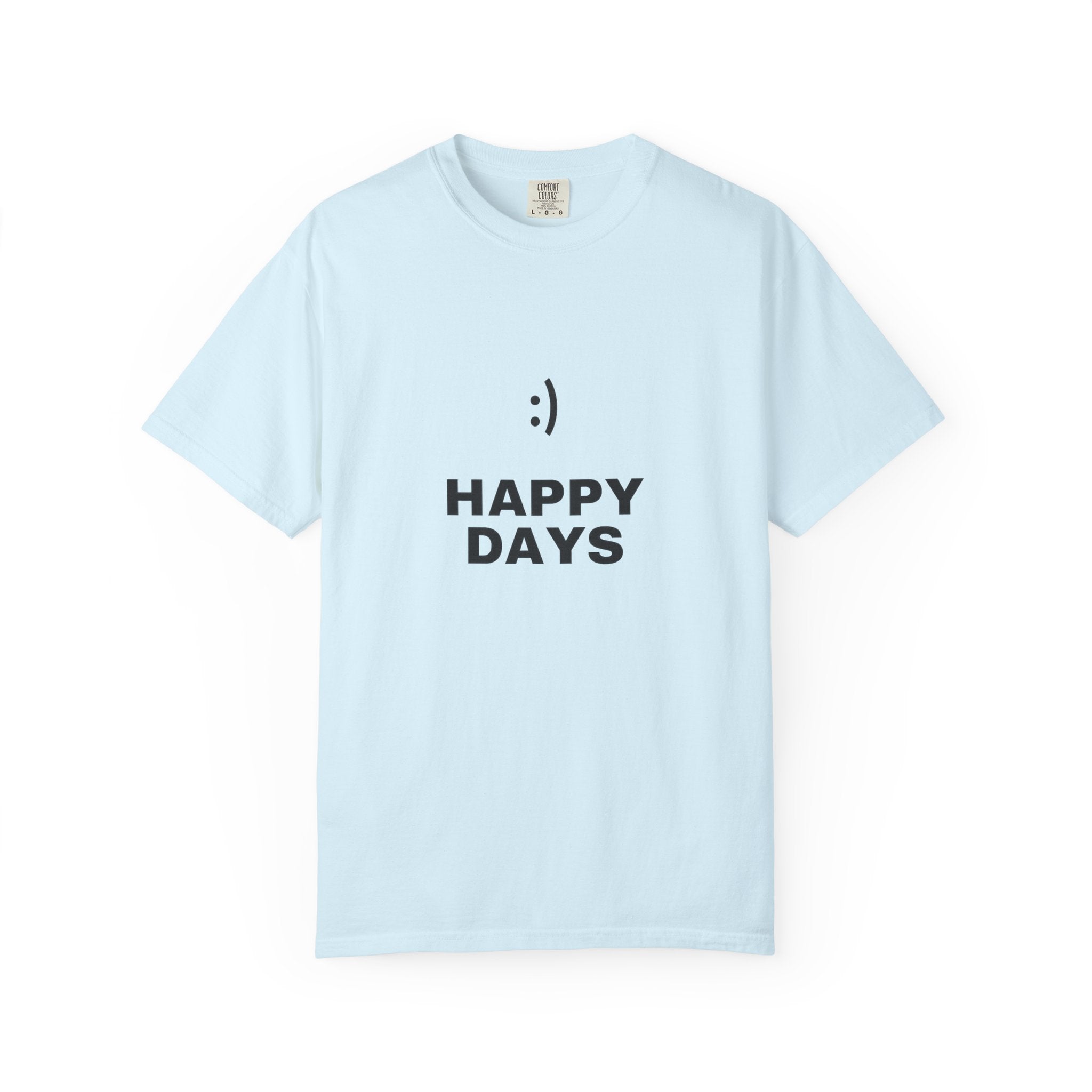 Happy Days T-Shirt — Minimal Smiley Graphic Tee