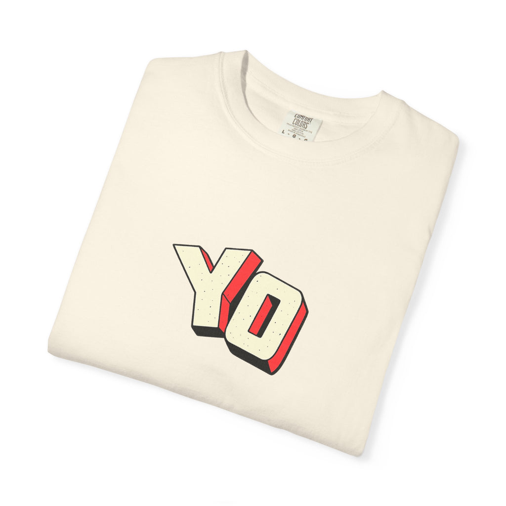Yo Graphic T-Shirt — Retro 3D Lettering Tee