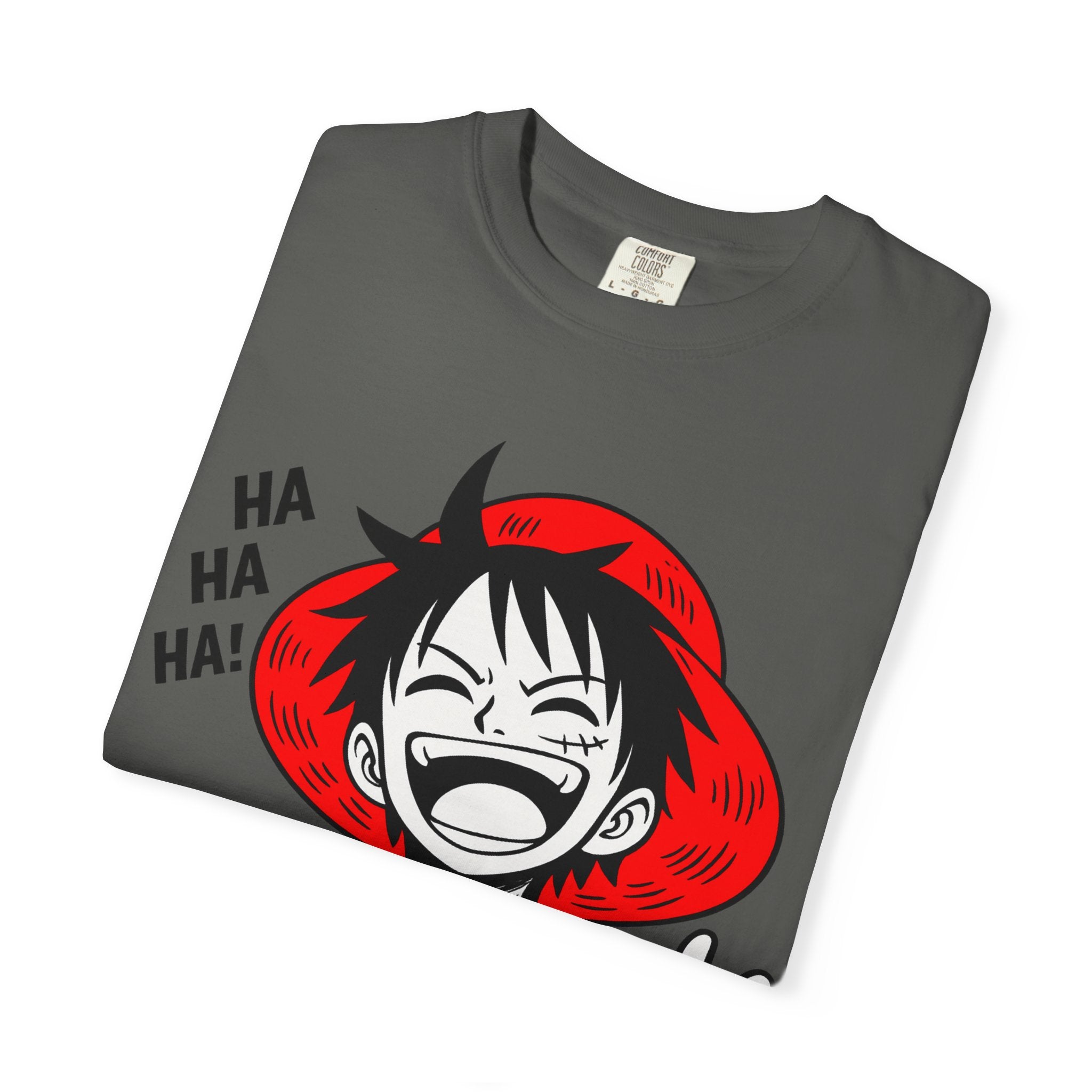 Anime Luffy Laughing Graphic T-shirt - Monkey D. Luffy Peace Sign Tee