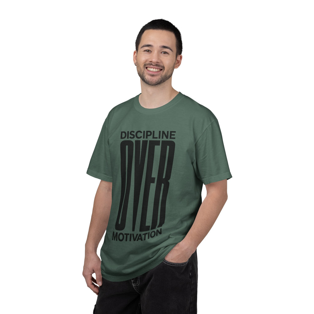 Discipline Over Motivation T-Shirt — Motivational Fitness Tee