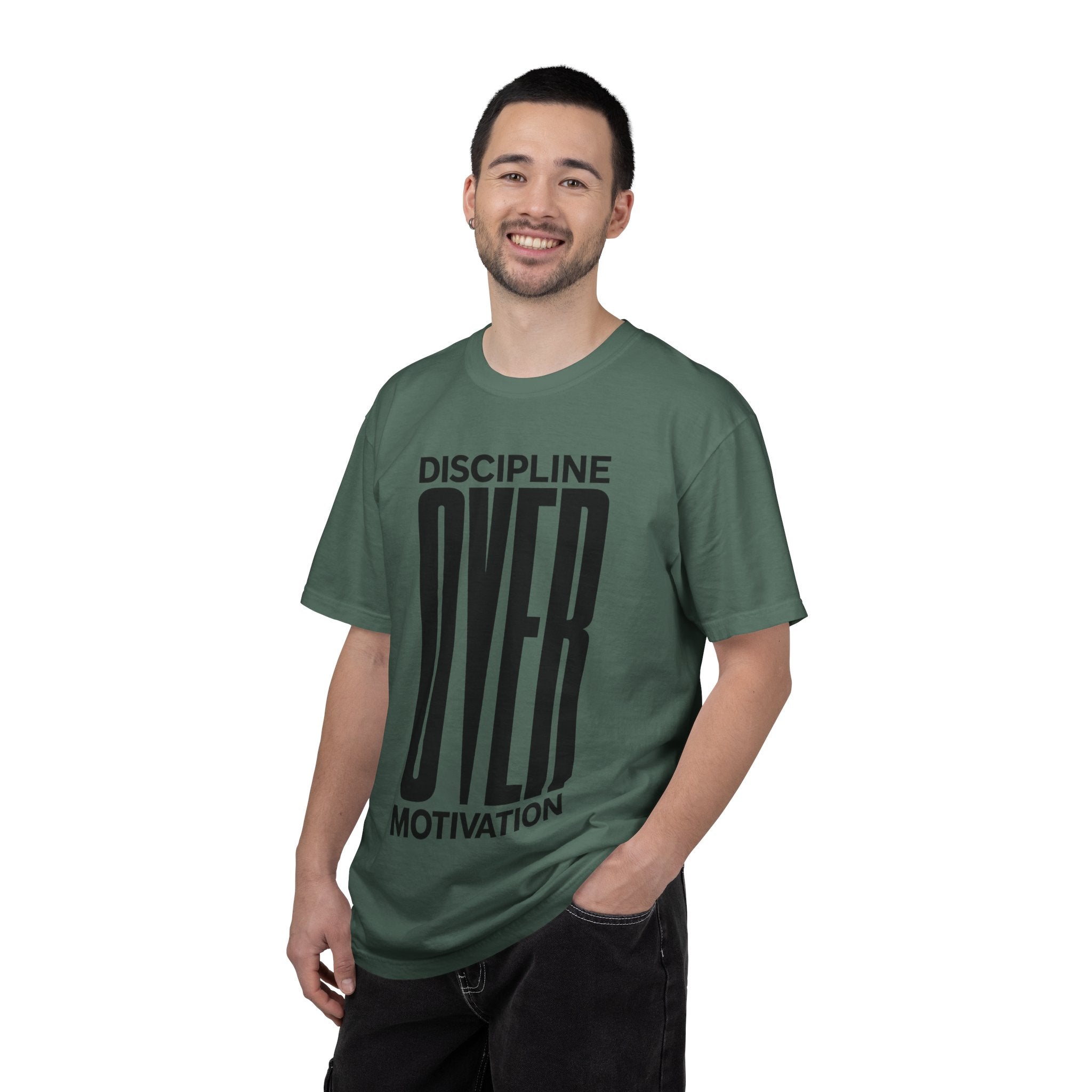 Discipline Over Motivation T-Shirt — Motivational Fitness Tee