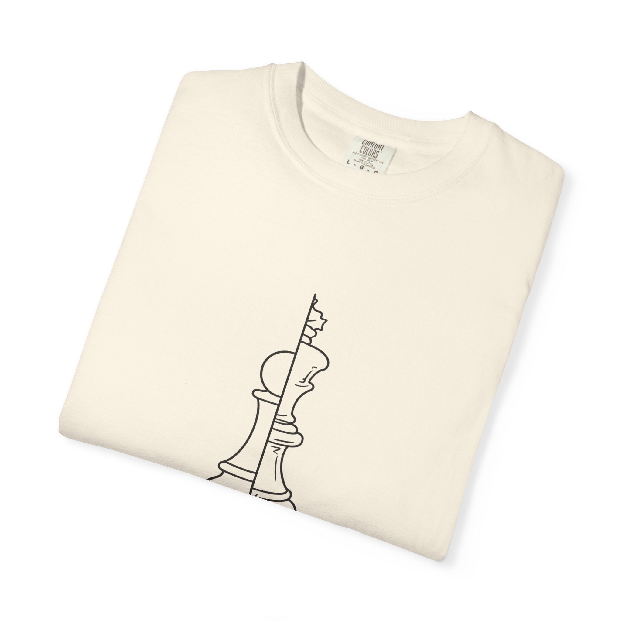 Chess Pawn to King T-Shirt — "Impassible" Minimalist Line Art Tee