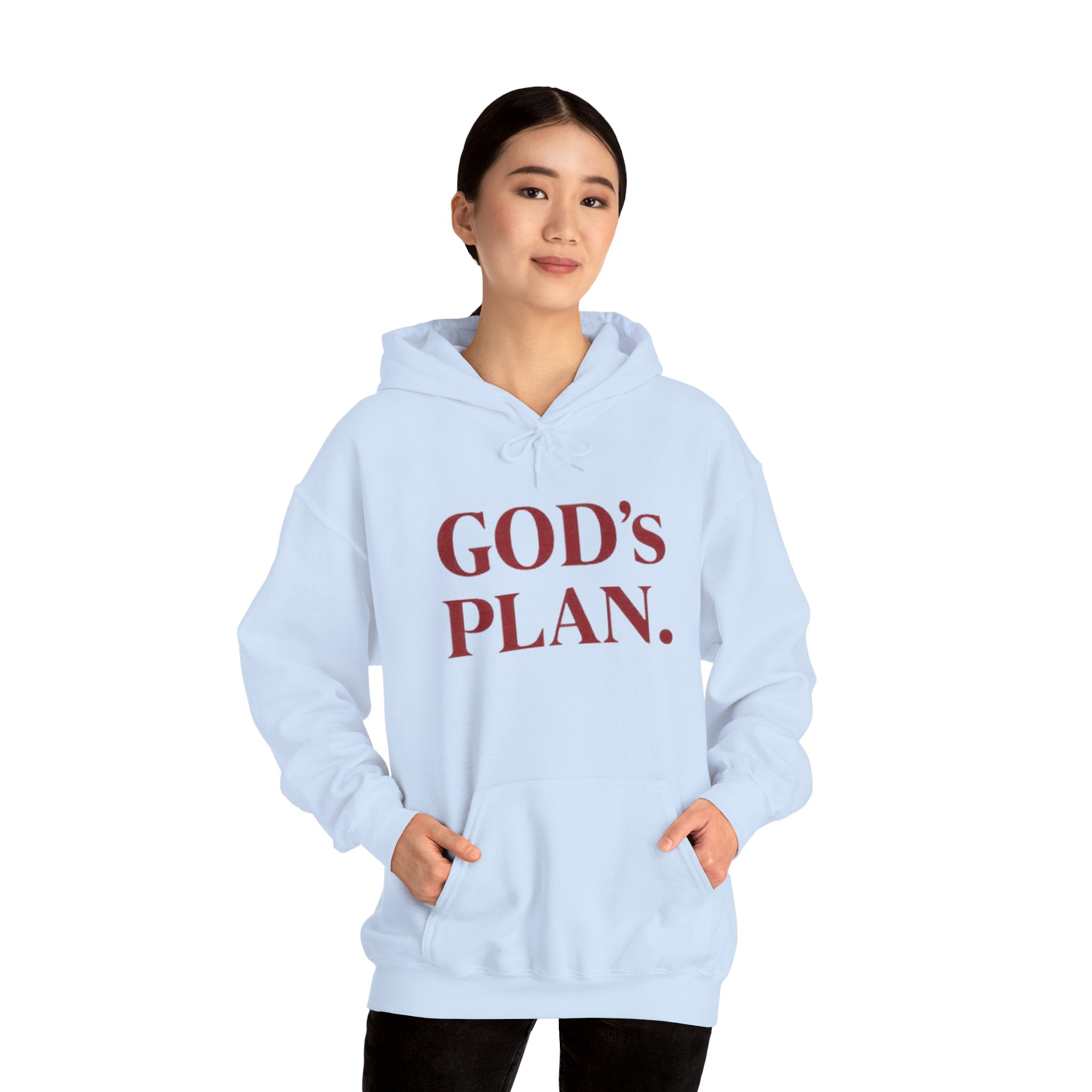 God's Plan Hoodie — Faith-Inspired White Pullover