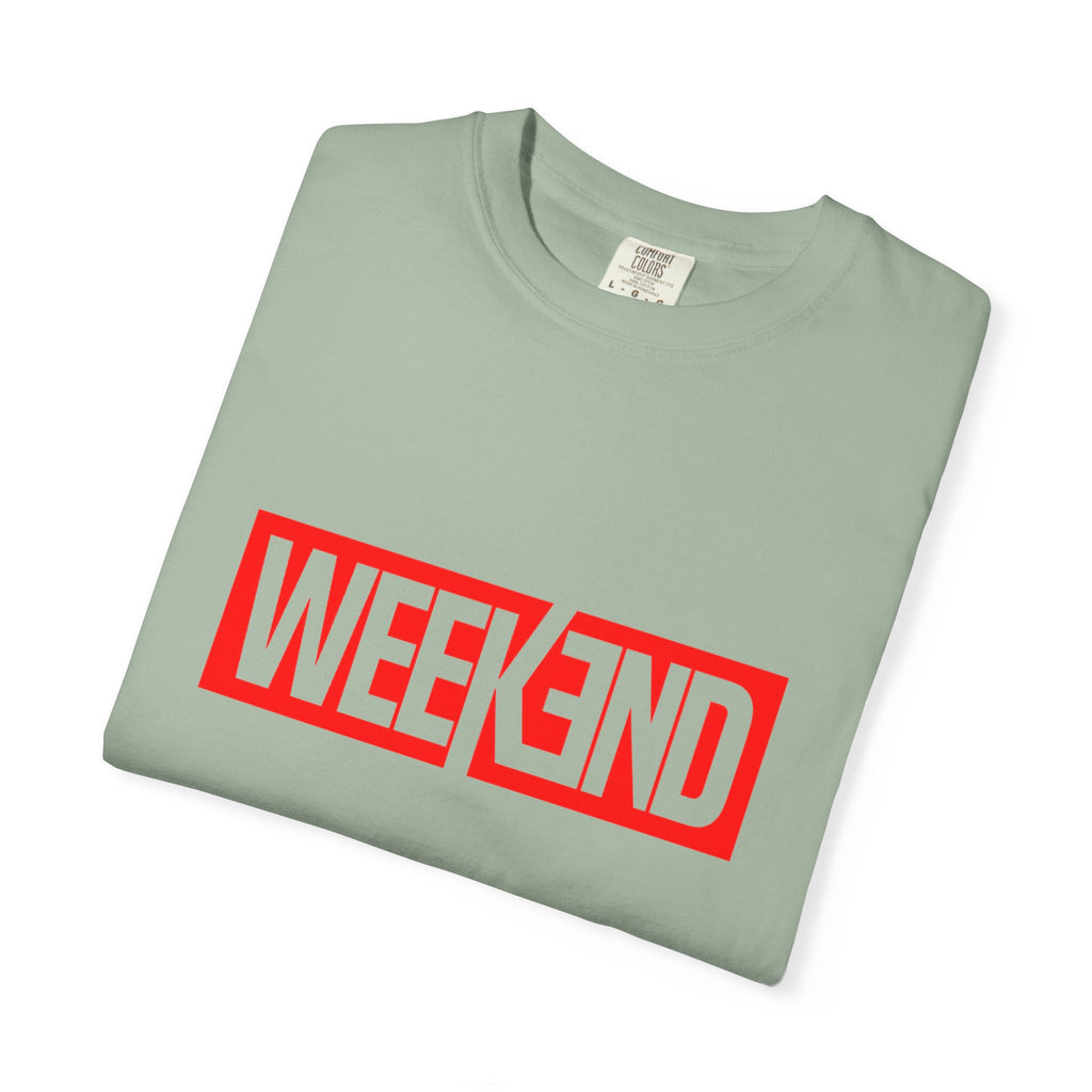 Weekend Box Logo T-Shirt — Retro Red Graphic Tee