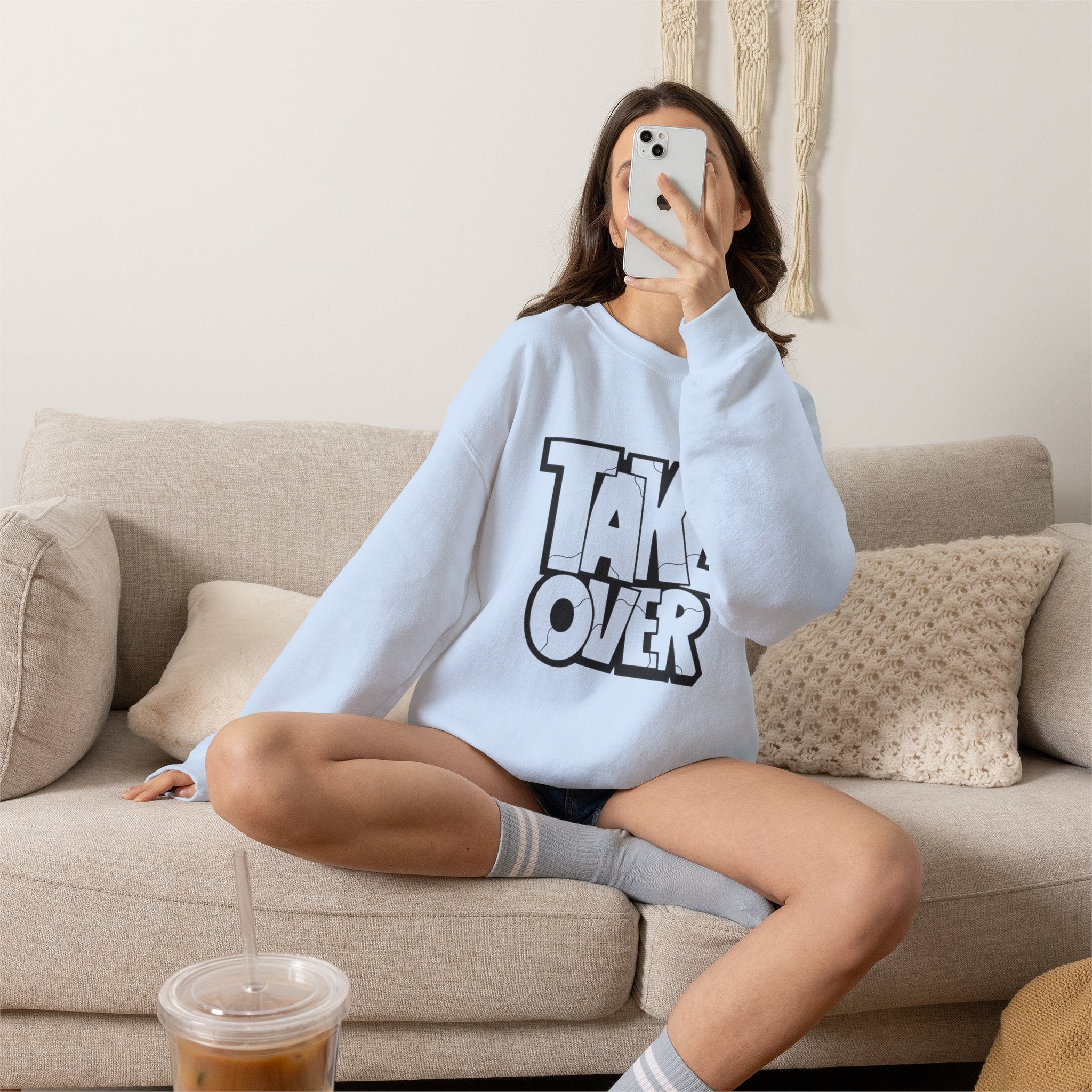 Take Over Crewneck Sweatshirt — Bold Streetwear Graphic Pullover
