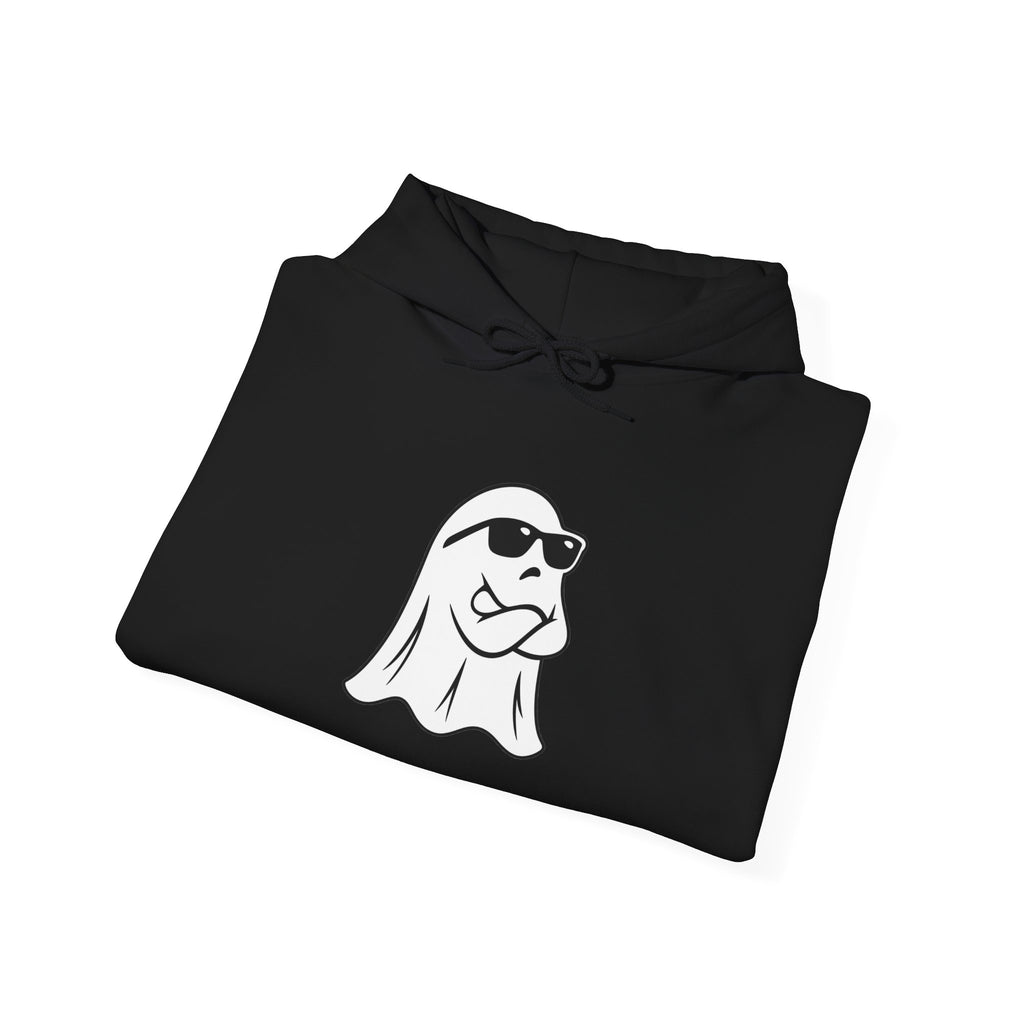 Cool Sunglasses Ghost Hoodie — Cute Minimalist Halloween Pullover