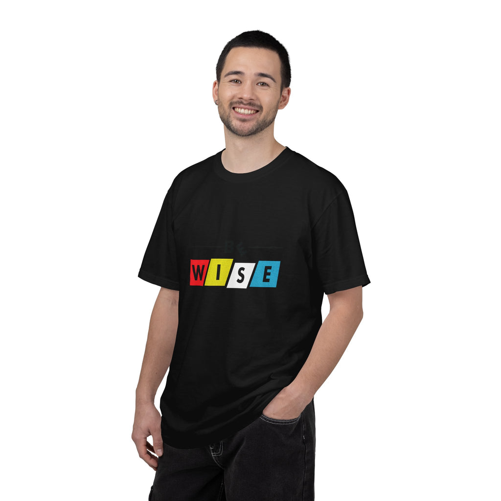 Be Wise Graphic T-Shirt — Color Block Inspirational Tee