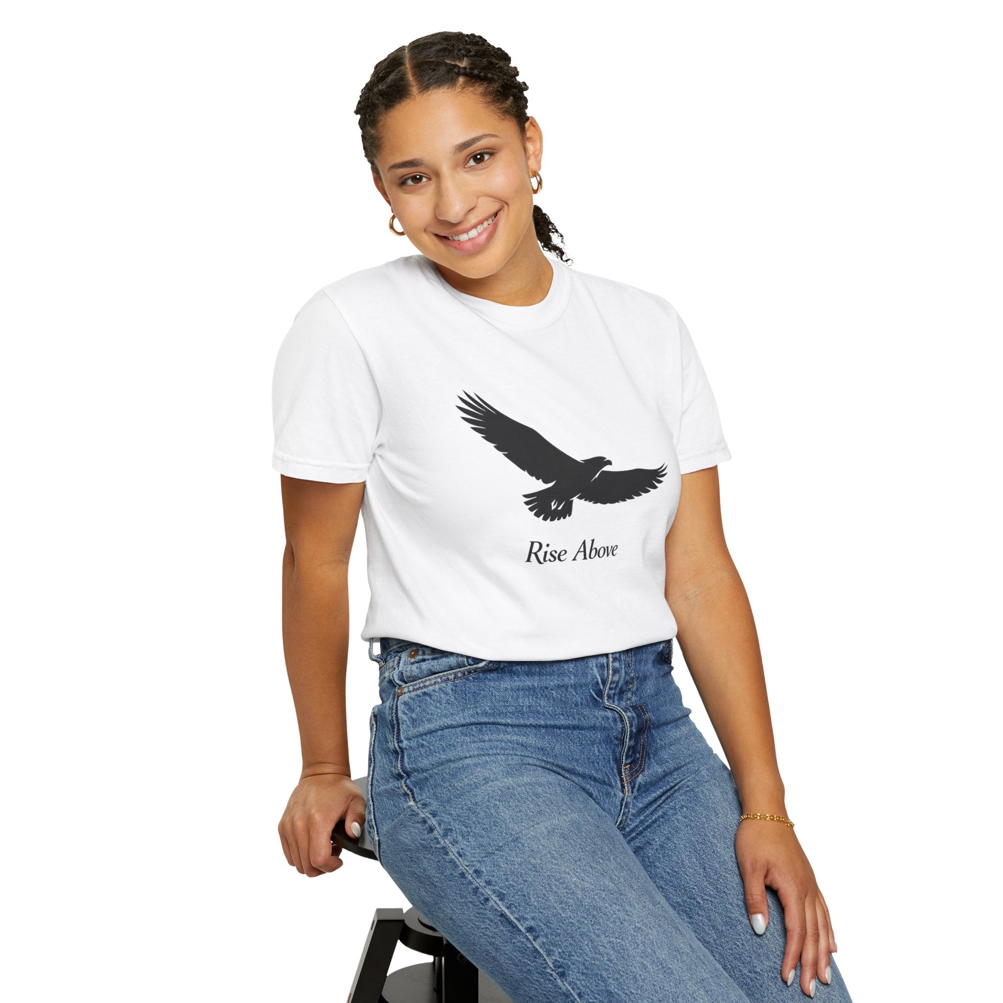 Rise Above Eagle T-Shirt — Inspirational Eagle Graphic Tee