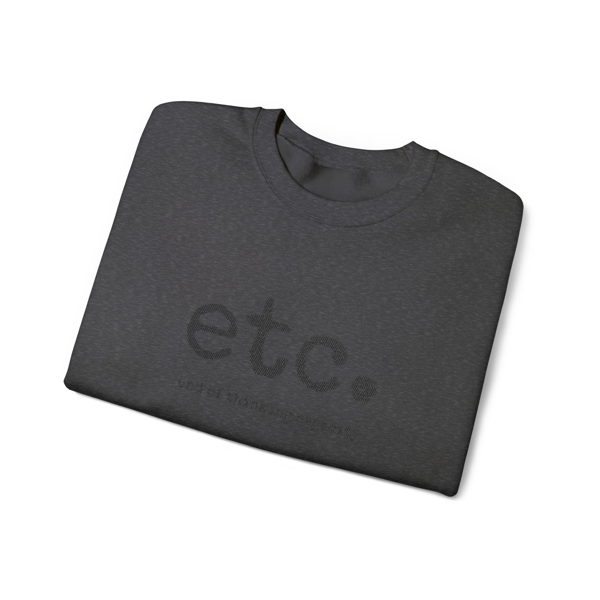 Crewneck Sweatshirt – Minimal 'etc.' Script Logo Casual Pullover